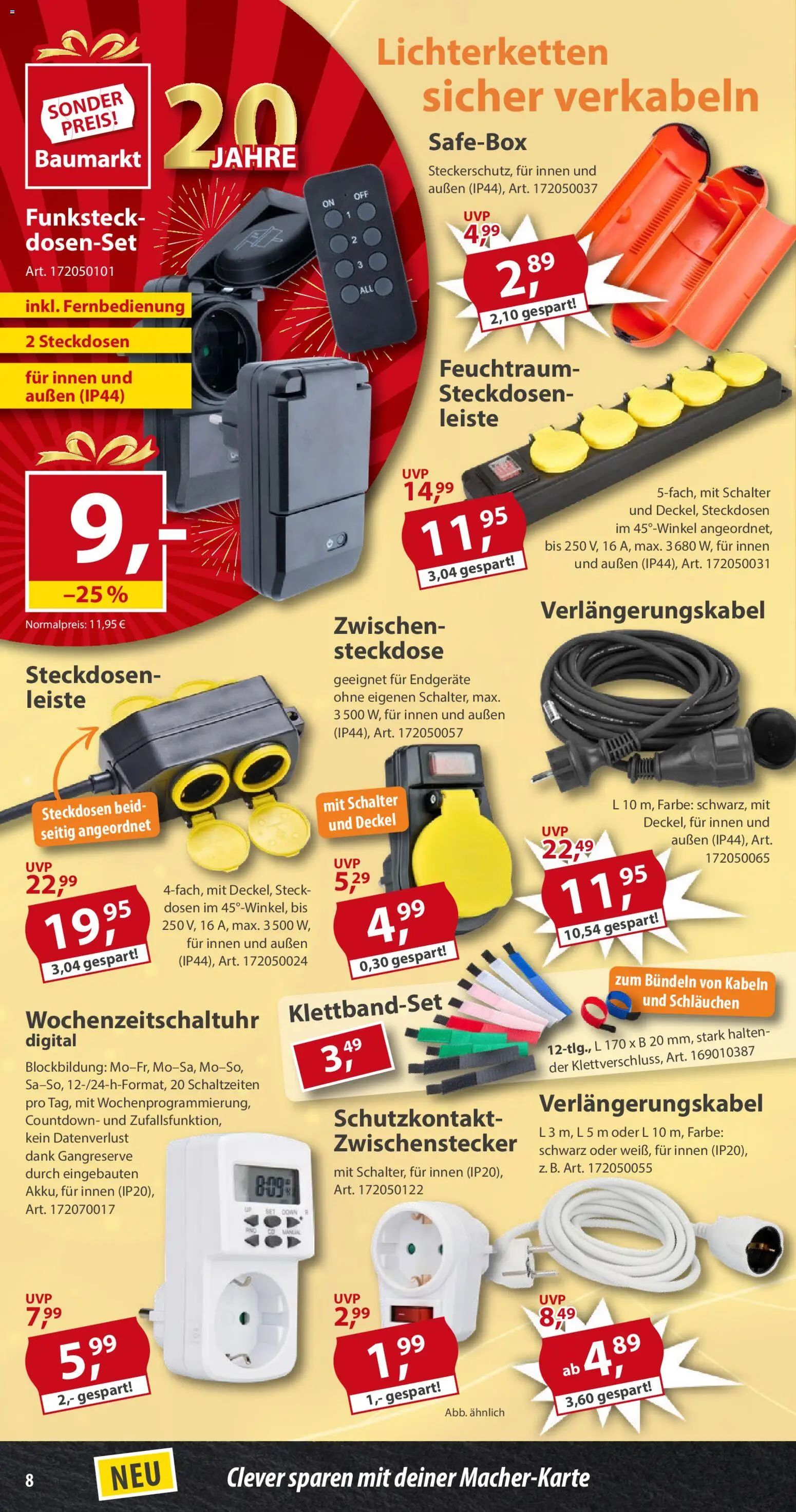 Sonderpreis Baumarkt Prospekt 	 – gültig ab 22.11.2025 | Seite: 8 | Produkte: Steckdose