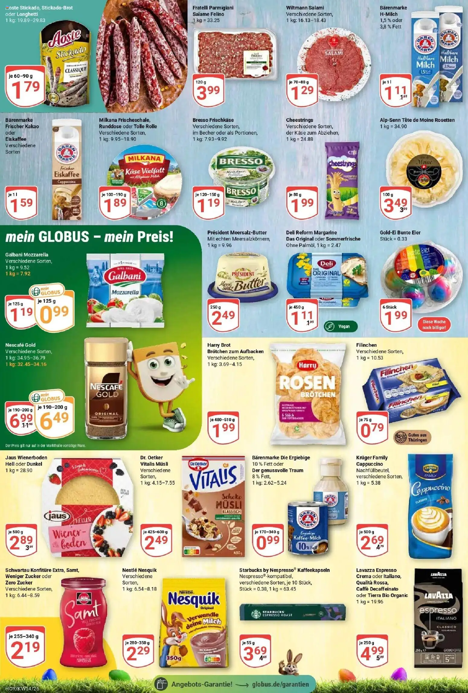 Globus prospekt Hoyerswerda	 – gültig ab 30.03.2026 | Seite: 17 | Produkte: Musli, Milch, Mozzarella, Nescafe gold