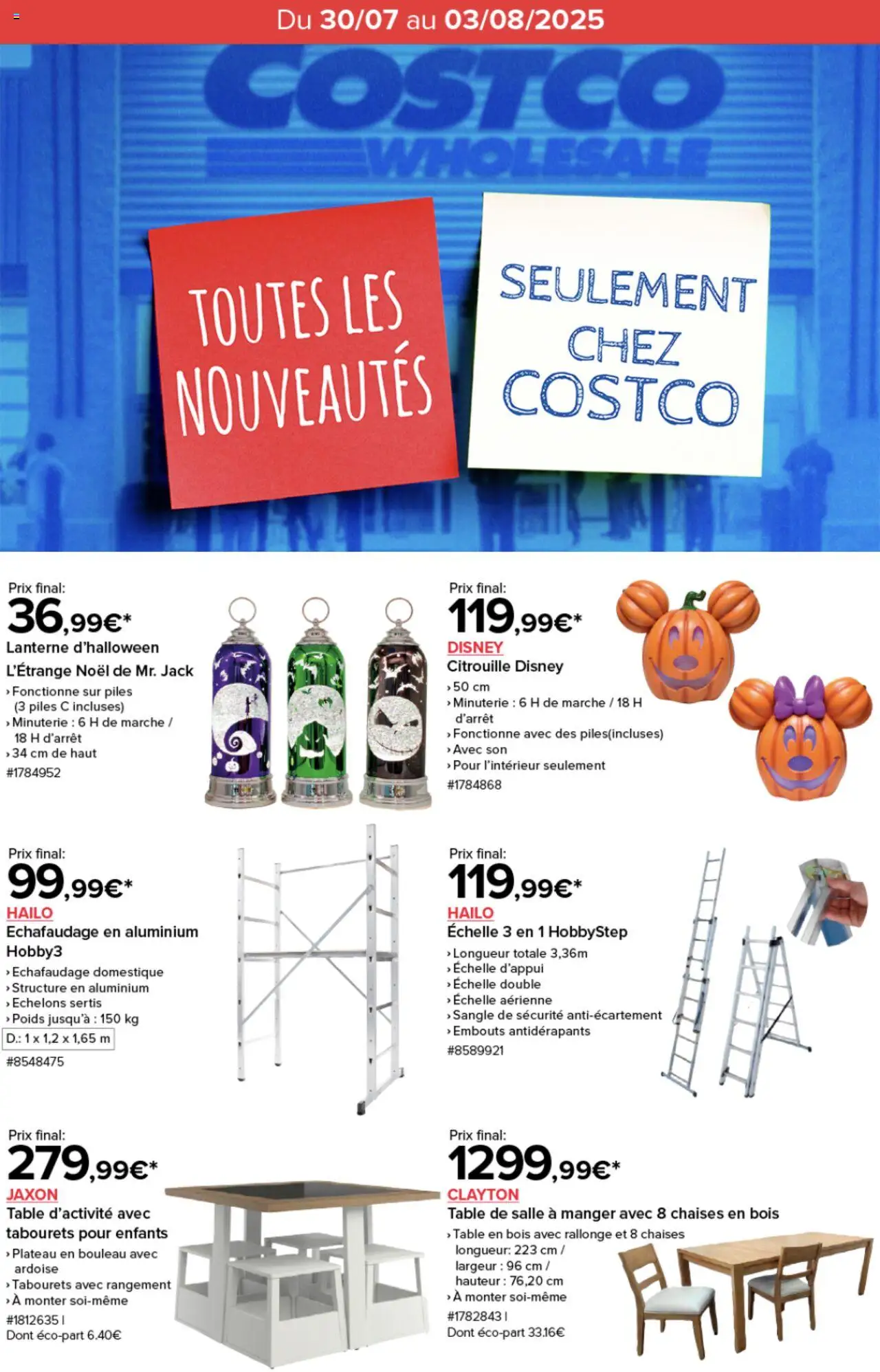  | Page: 1 | Produits: Citrouille, Plateau, Échafaudage, Table