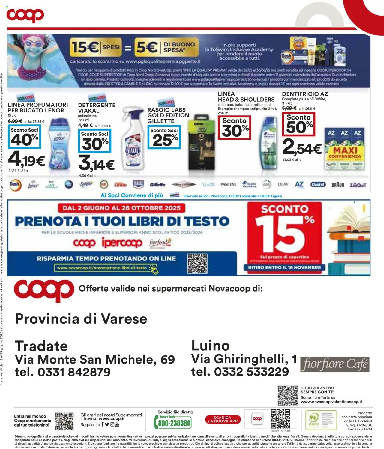 Volantino COOP del 12.06.2025 | Pagina: 42 | Prodotti: Shampoo, Balsamo, Rasoio, Tè