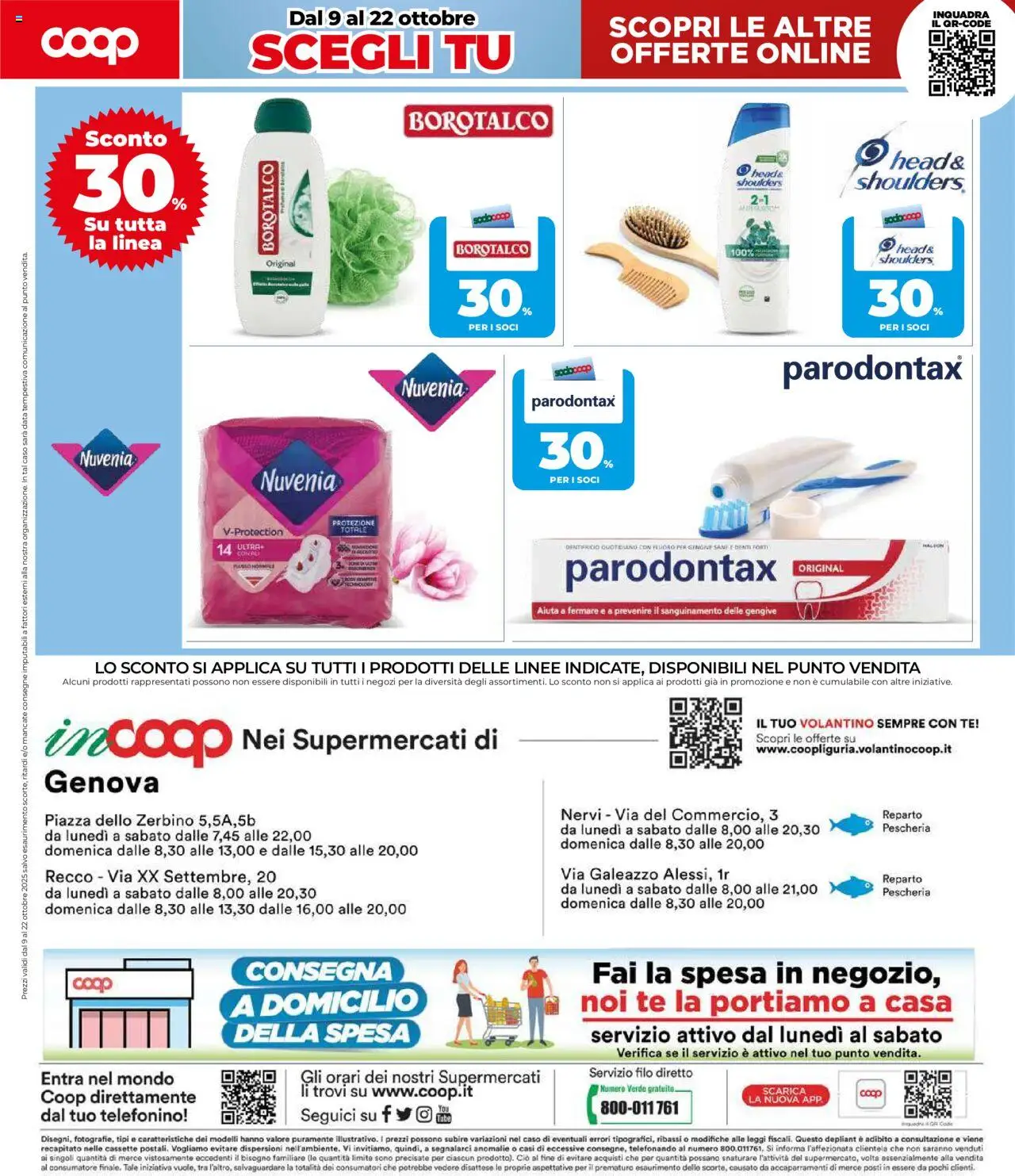 Volantino COOP del 09.10.2025 | Pagina: 4 | Prodotti: Dentifricio, Tè, Data, Zerbino