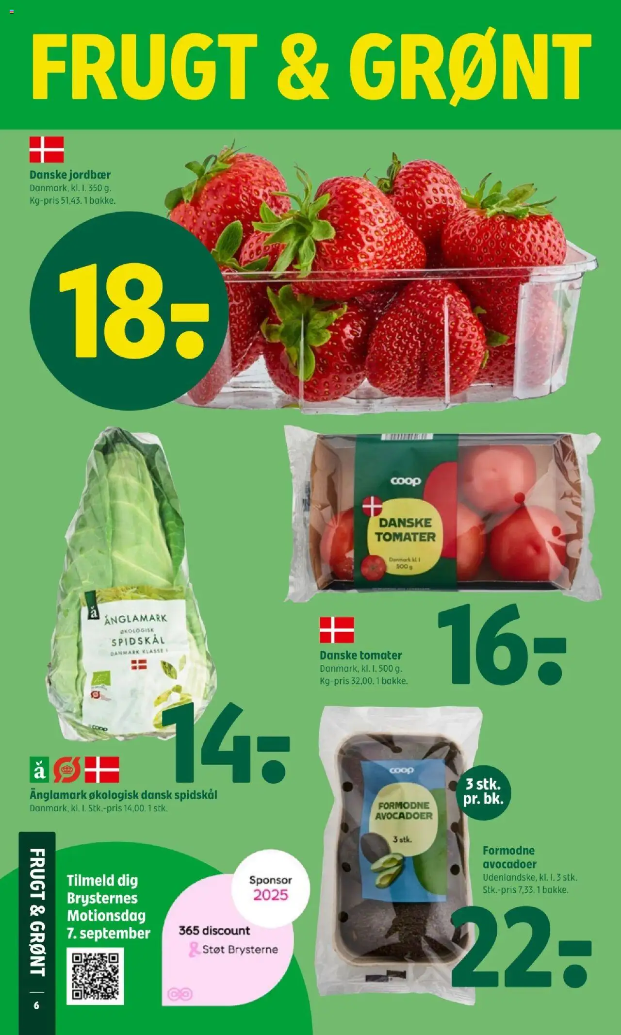 Coop 365 Tilbudsavis gyldig fra 07.08.2025 | Side: 8 | Produkter: Tomater, Jordbær, Spidskål