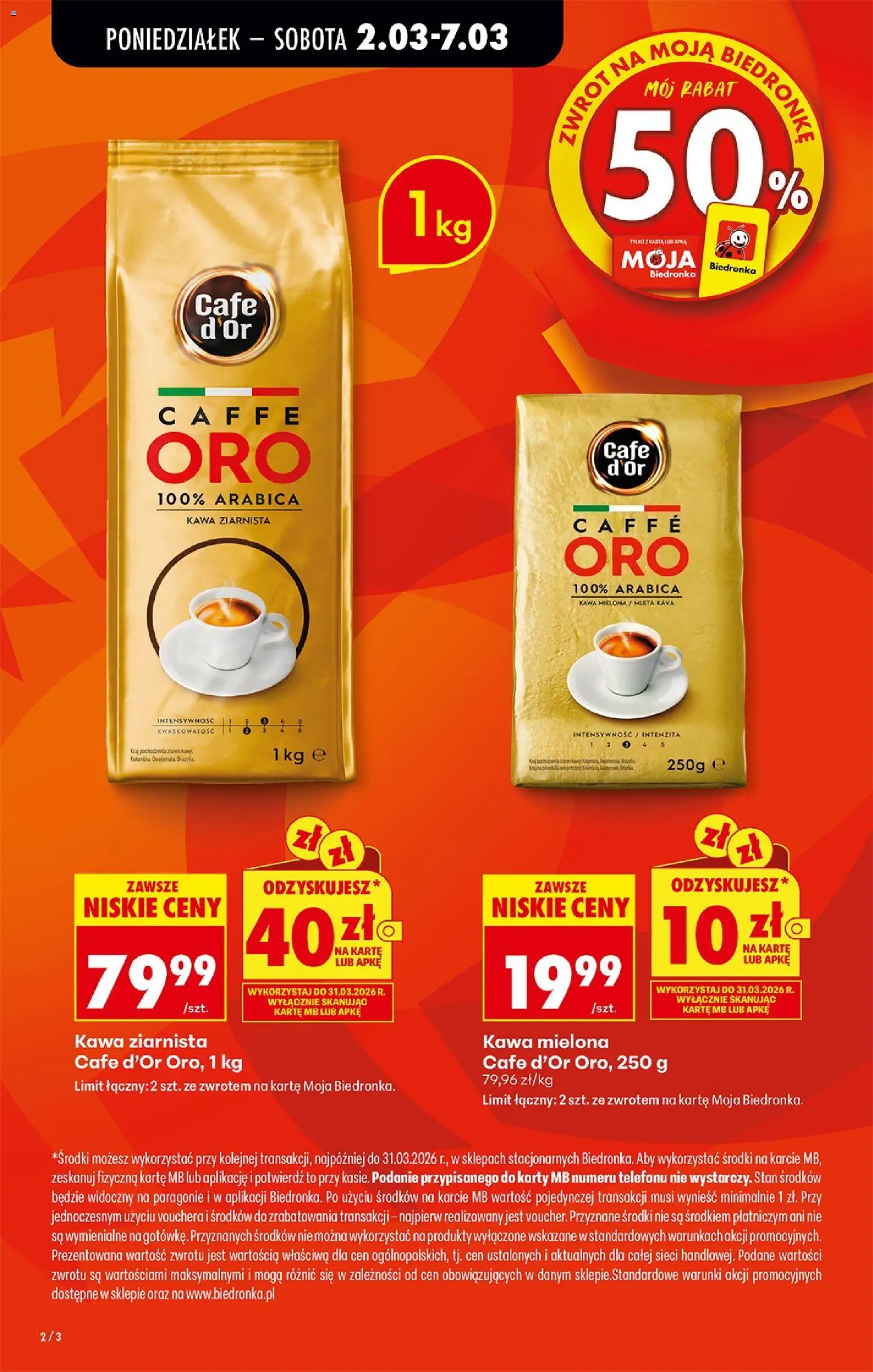 Biedronka Polsko leták od 02.03.2026 | Strana: 16 | Produkty: Káva, Karty, Stan, Mletá káva