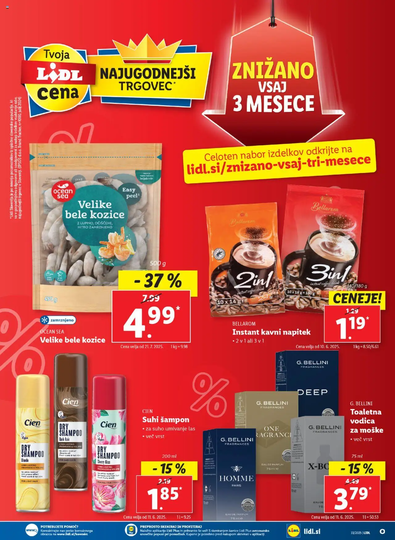 Lidl - Ljubljana │ velja od 14.08.2025 | Stran: 21 | Izdelki: Kozice, Parfum, Sampon