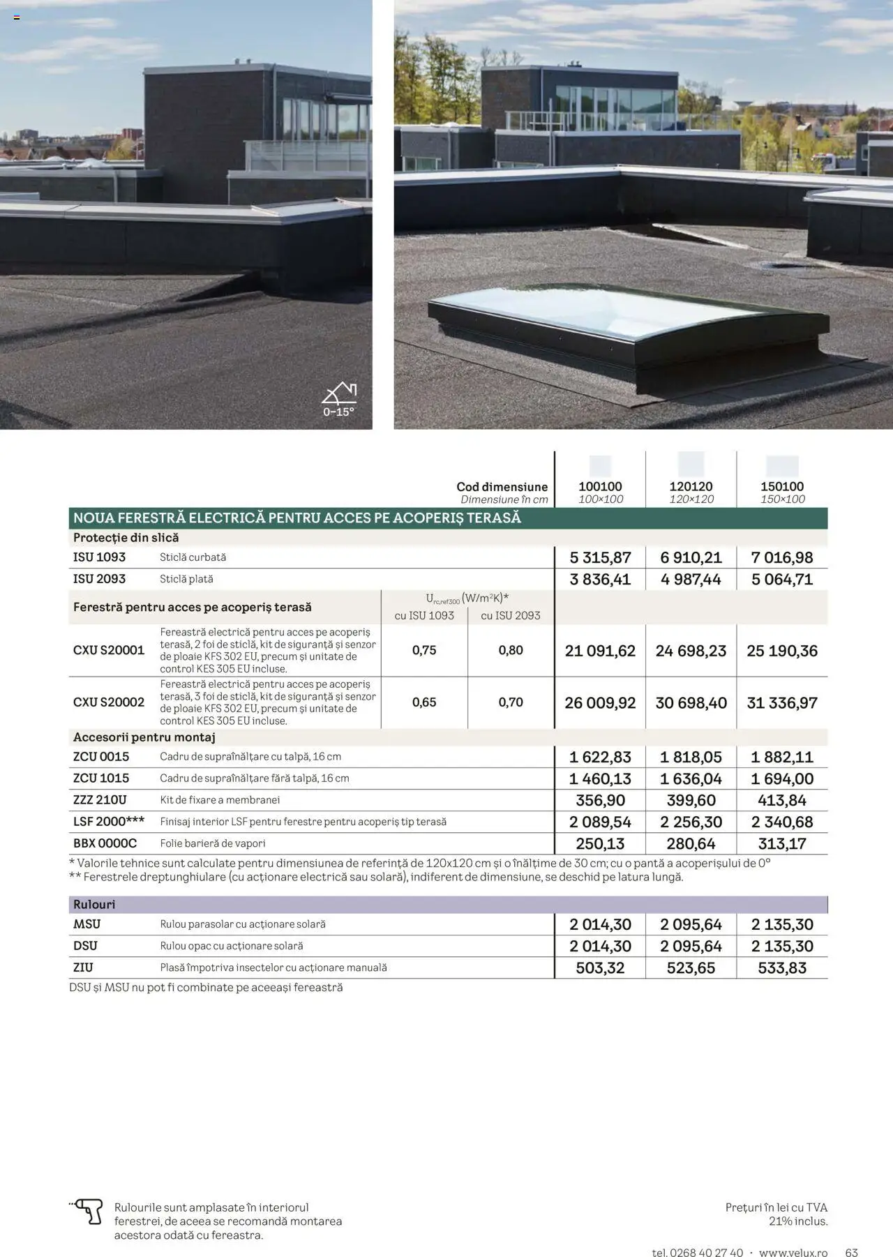 Noul catalog Velux – valabil de la 25.02.2025 | Pagină: 63 | Produse: Adaptor, Fereastră, Mâner