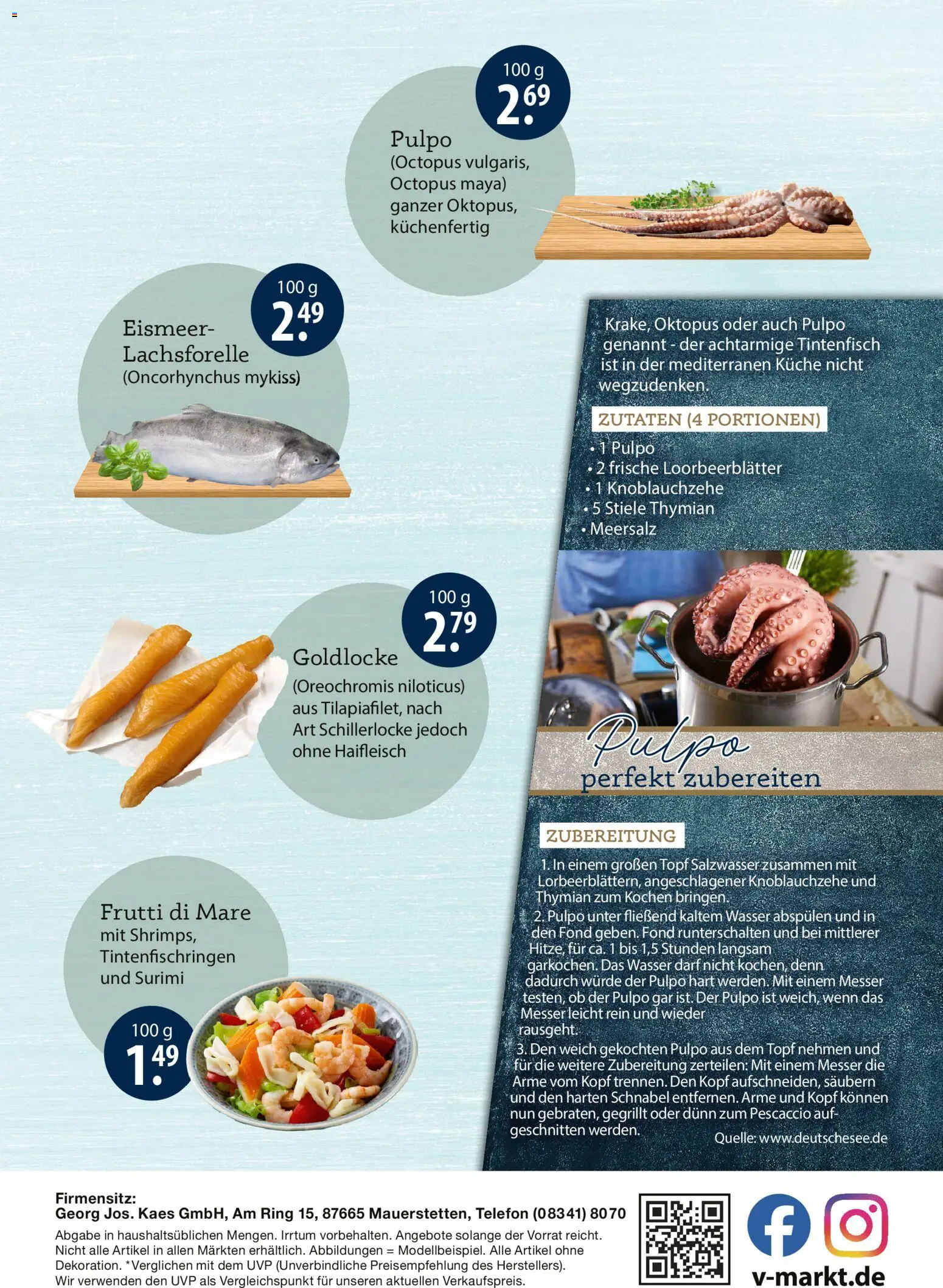 V-Markt - München Fischwerbung – gültig ab 19.02.2026 | Seite: 2 | Produkte: Küche, Tintenfisch, Wasser, Telefon