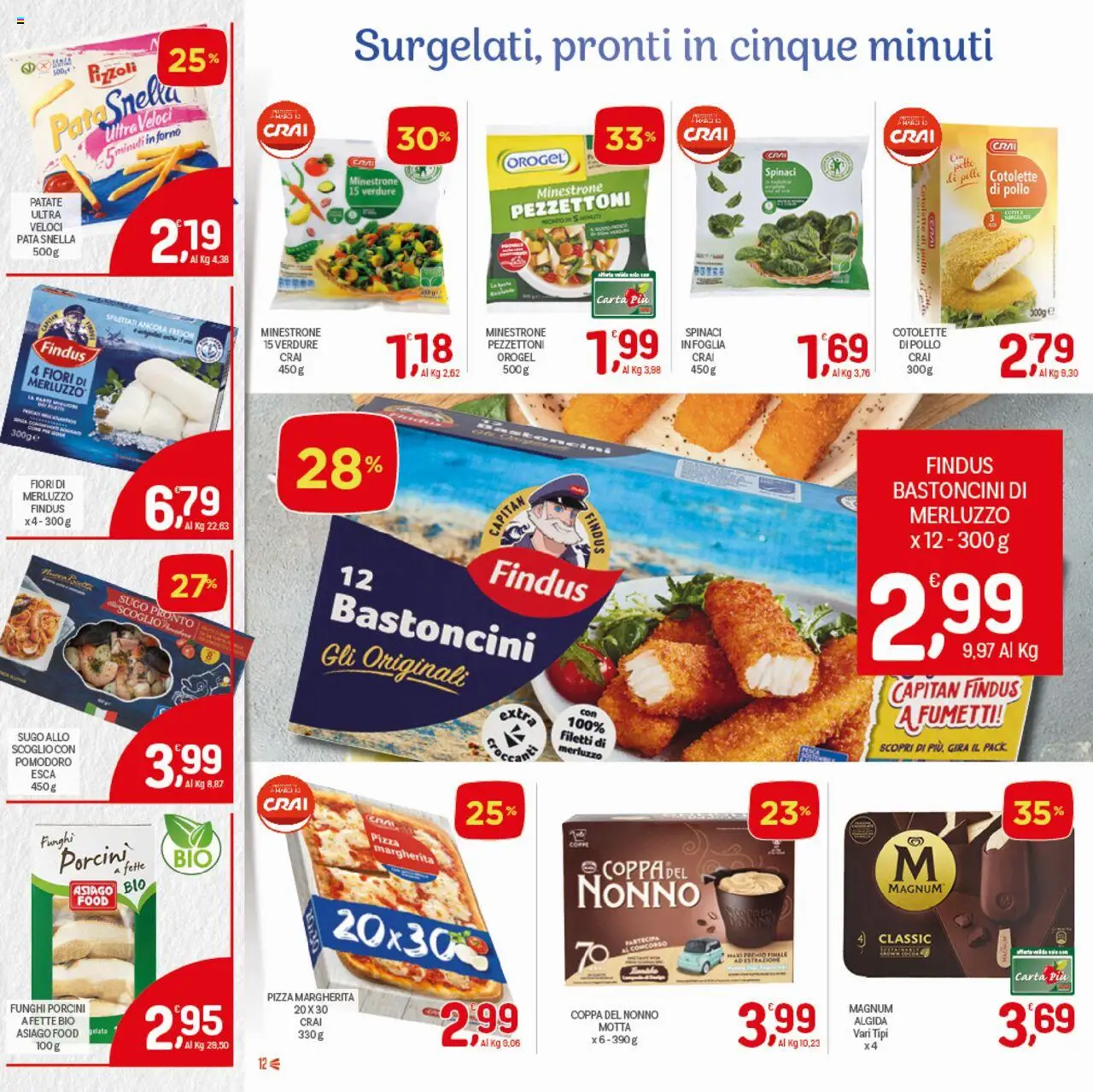 Volantino CRAI del 02.10.2025 | Pagina: 12 | Prodotti: Merluzzo, Patate, Verdure, Funghi