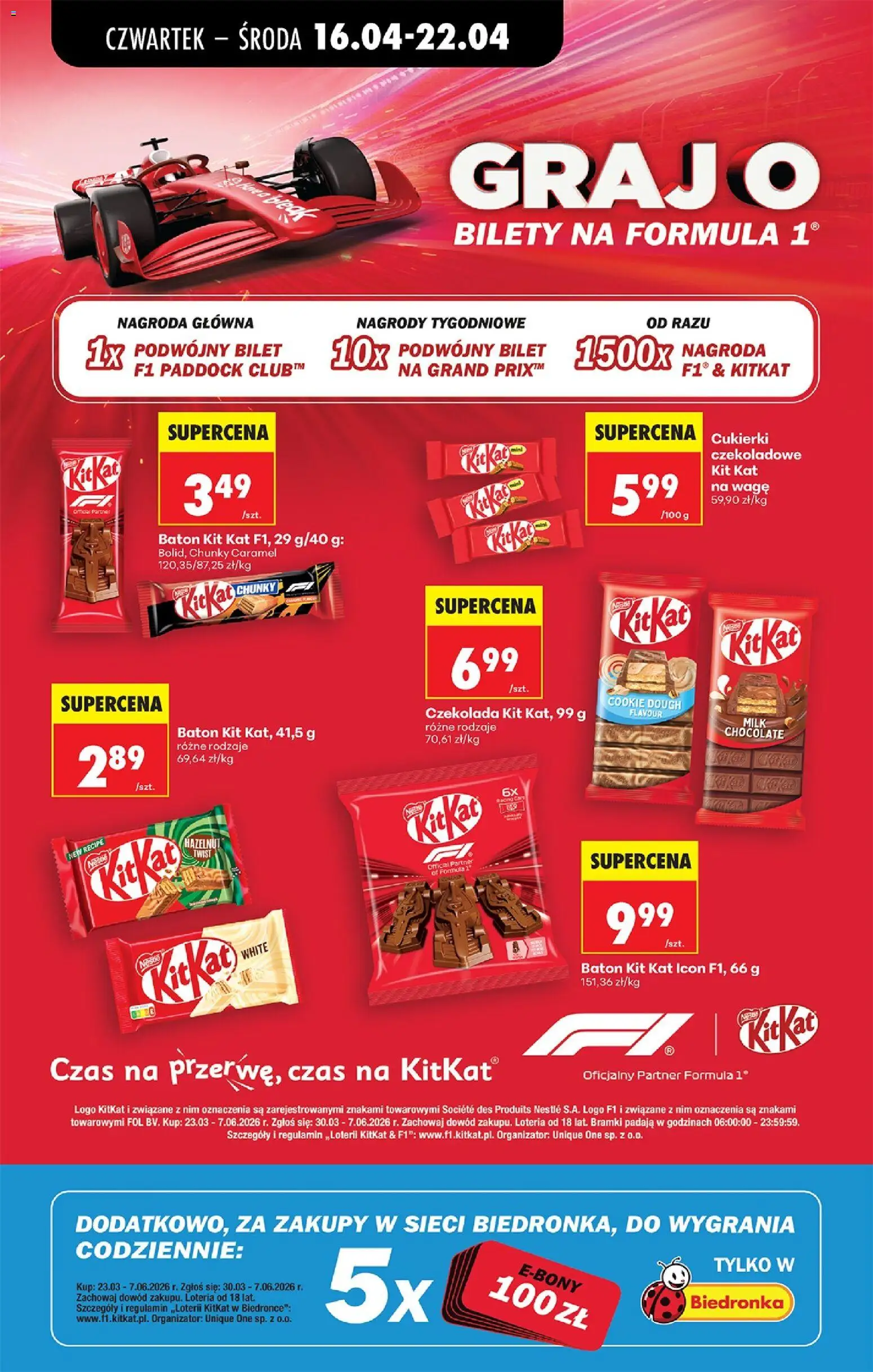 Biedronka gazetka od czwartku od 16.04.2026 | Strona: 66 | Produkty: Mąka szymanowska, Makaron warzywny, Płatki, Makaron