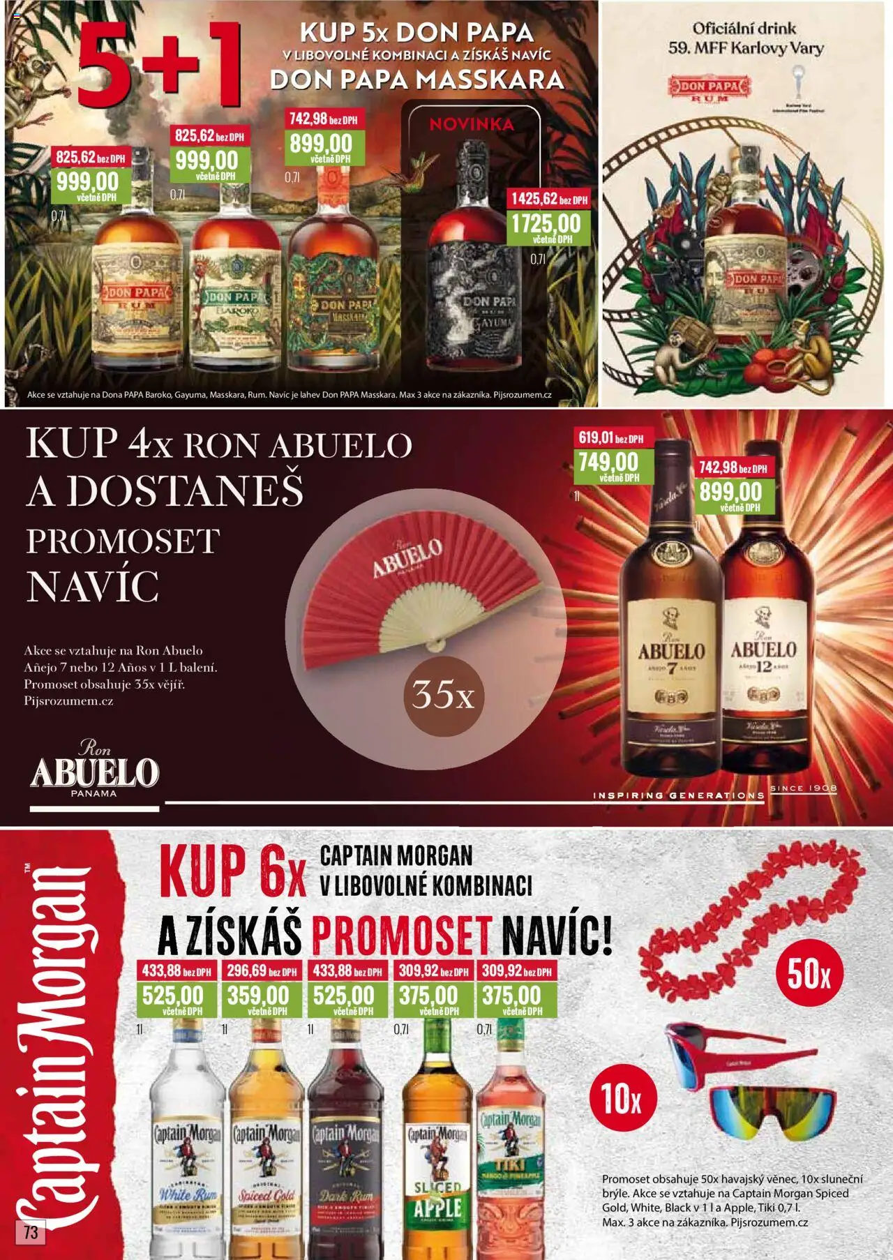 Ratio leták od 01.06.2025 | Strana: 74 | Produkty: Rum, Morgan, Don papa, Láhev