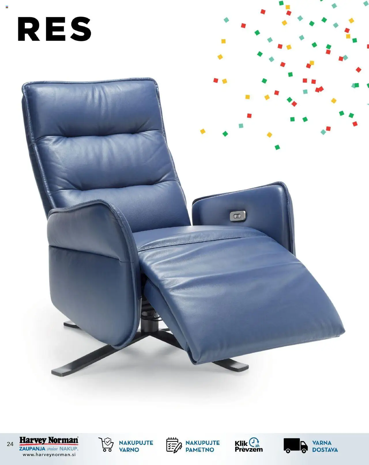 Harvey Norman - Katalog - Udobna praznična ponudba - Počivalniki & masažni stoli │ velja od 22.12.2022 | Stran: 24