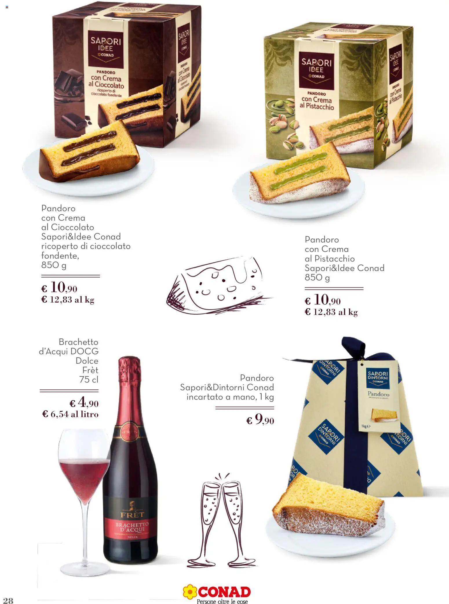 Volantino Conad del 01.12.2025 | Pagina: 28 | Prodotti: Crema, Cioccolato, Pandoro
