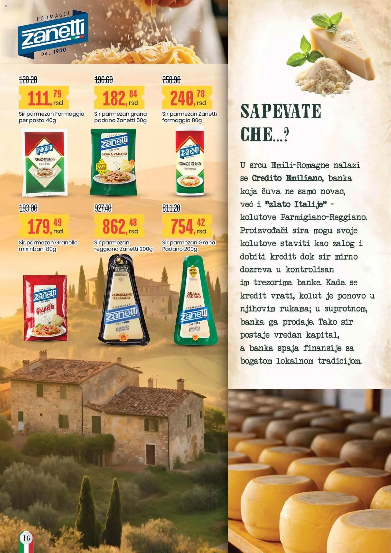 Aroma Market katalog - važi od 17.11.2025 | Strana: 16 | Proizvode: Sir, Parmezan