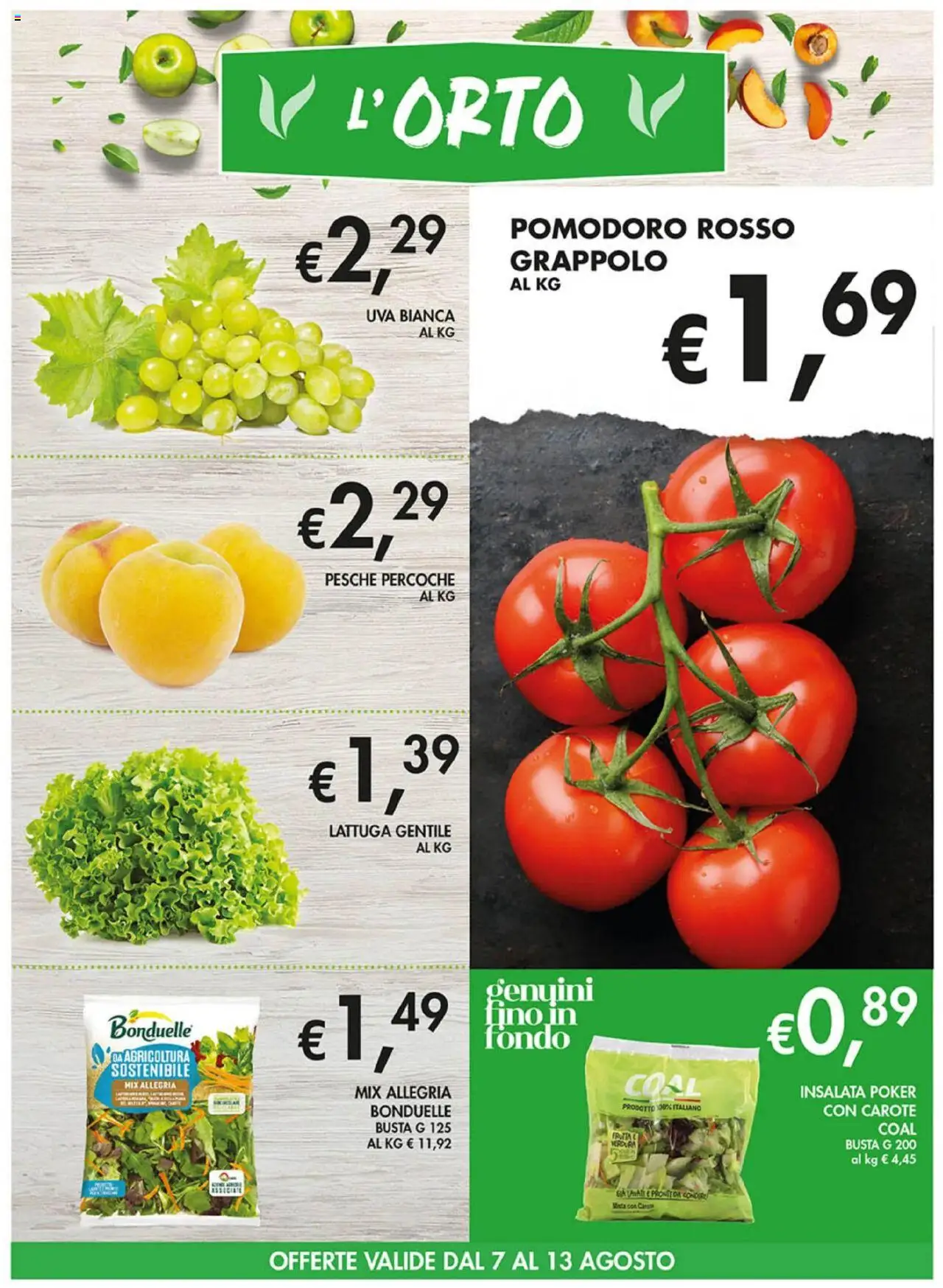 Volantino Coal del 31.07.2025 | Pagina: 7 | Prodotti: Insalata, Pomodoro, Carote, Lattuga