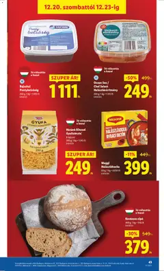 Kovászos cipó, 400 g; 1 kg = 948 Ft - amely érvényes a következő dátumtól: 18.12.2025 | Oldal: 43