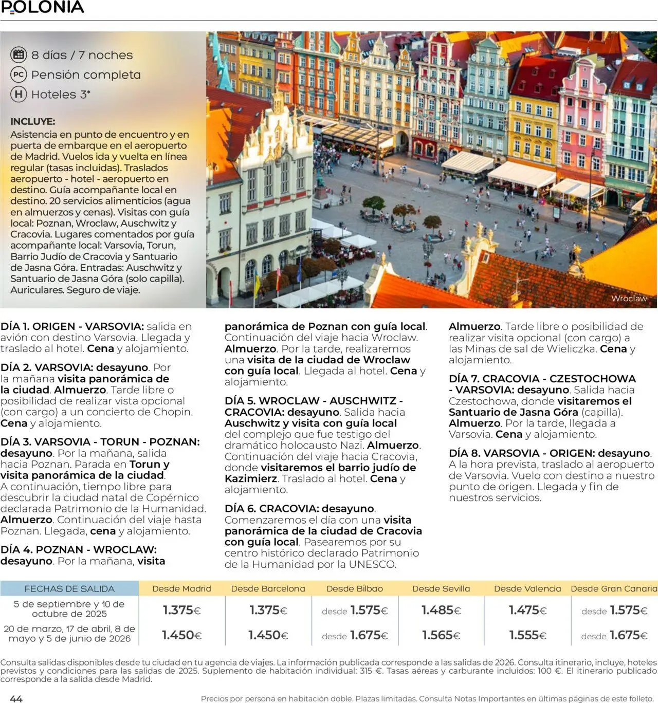 Viajes El Corte Inglés - Club de Vacaciones - Vacaciones Económicas Personalizado │ válido desde el 01.09.2025 | Página: 44 | Productos: PC