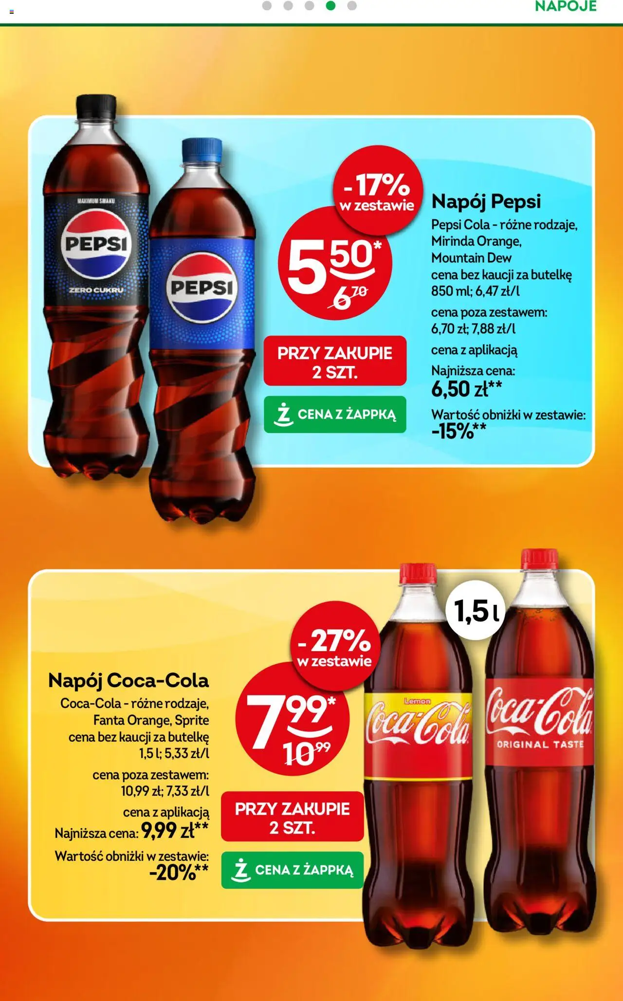 Żabka Gazetka od 08.10.2025 | Strona: 41 | Produkty: Napoje, Pepsi, Sprite