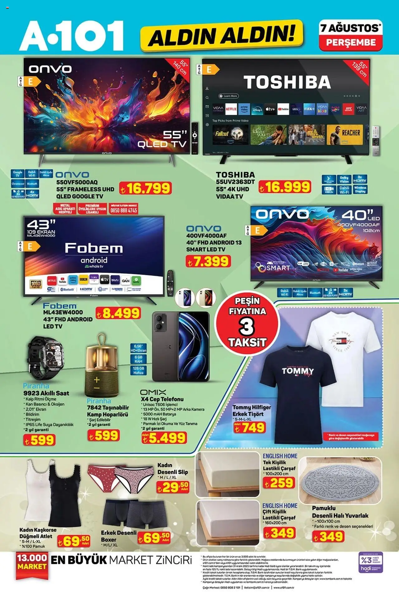 A101 Aldın Aldın Bu Hafta - 07.08.2025 tarihinden itibaren geçerlidir | Sayfa: 5 | Ürünler: Atlet, TV, Video, USB