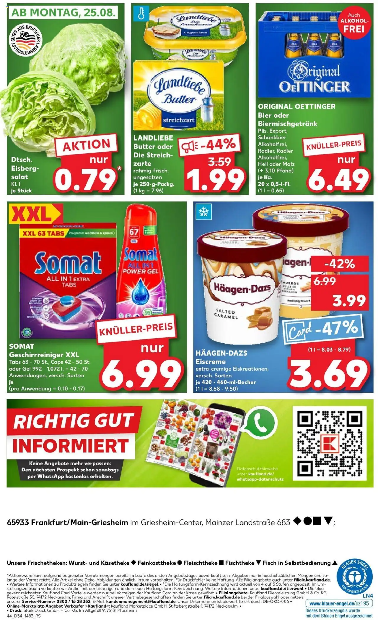 Kaufland prospekt Frankfurt Am Main	 - gültig ab dem 21.08.2025 | Seite: 44 | Produkte: Oettinger, Radler, Wurst, Salat