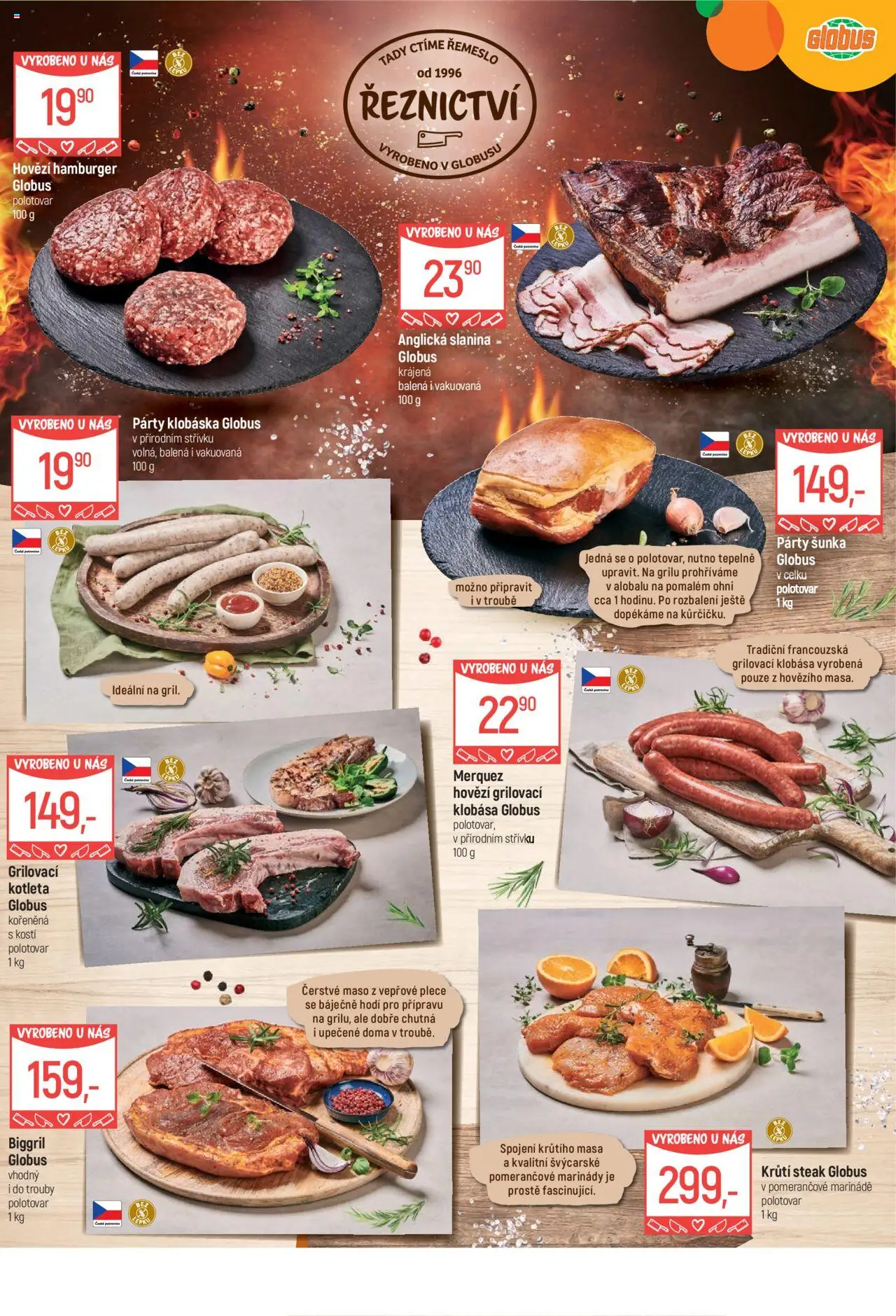 Globus leták - Liberec od 23.07.2025 | Strana: 10 | Produkty: Hovězí, Globus, Klobása, Anglická slanina
