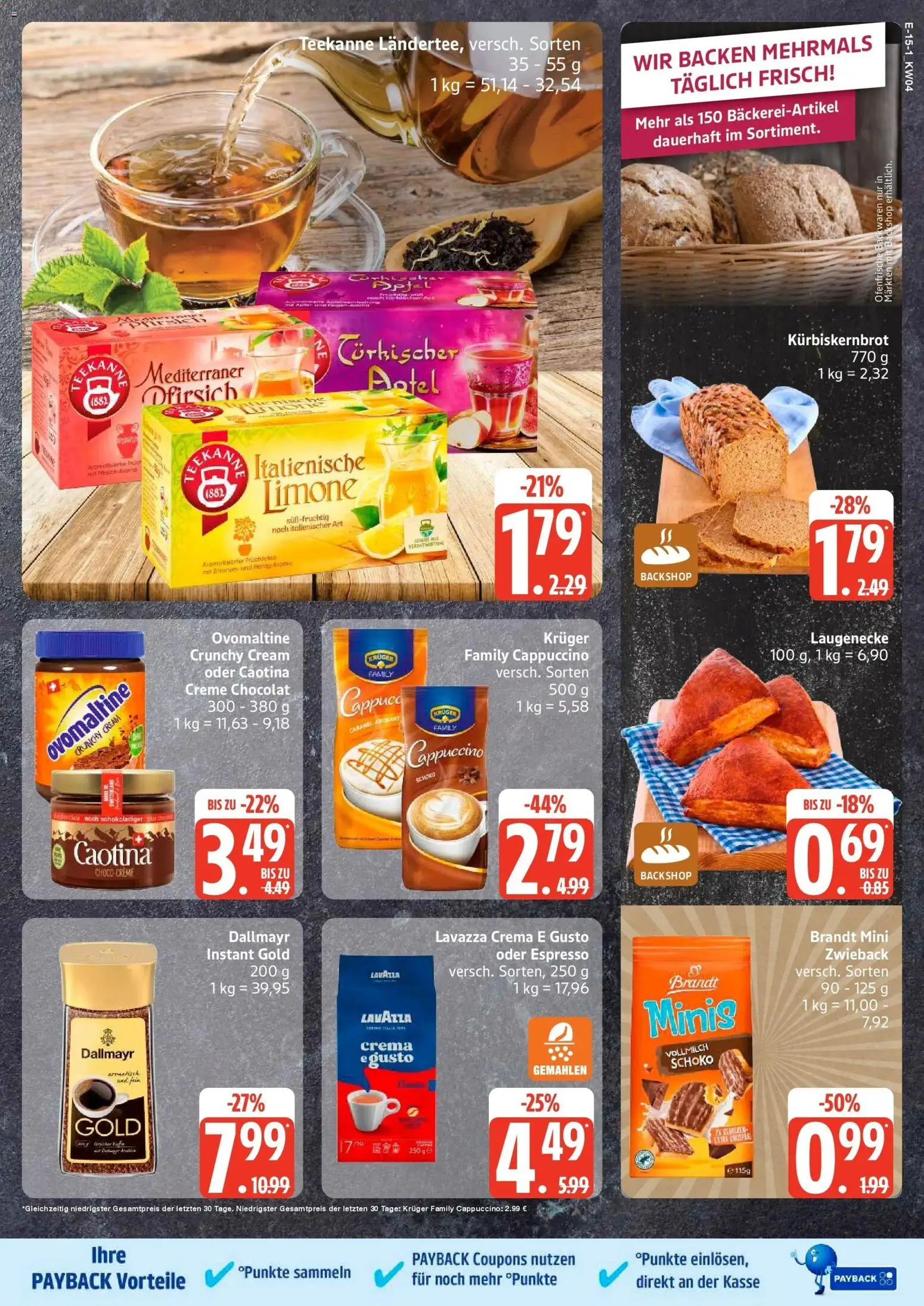 Edeka prospekt Bremervörde	 – gültig ab 18.01.2026 | Seite: 19 | Produkte: Ovomaltine, Lavazza, Baguette, Teekanne