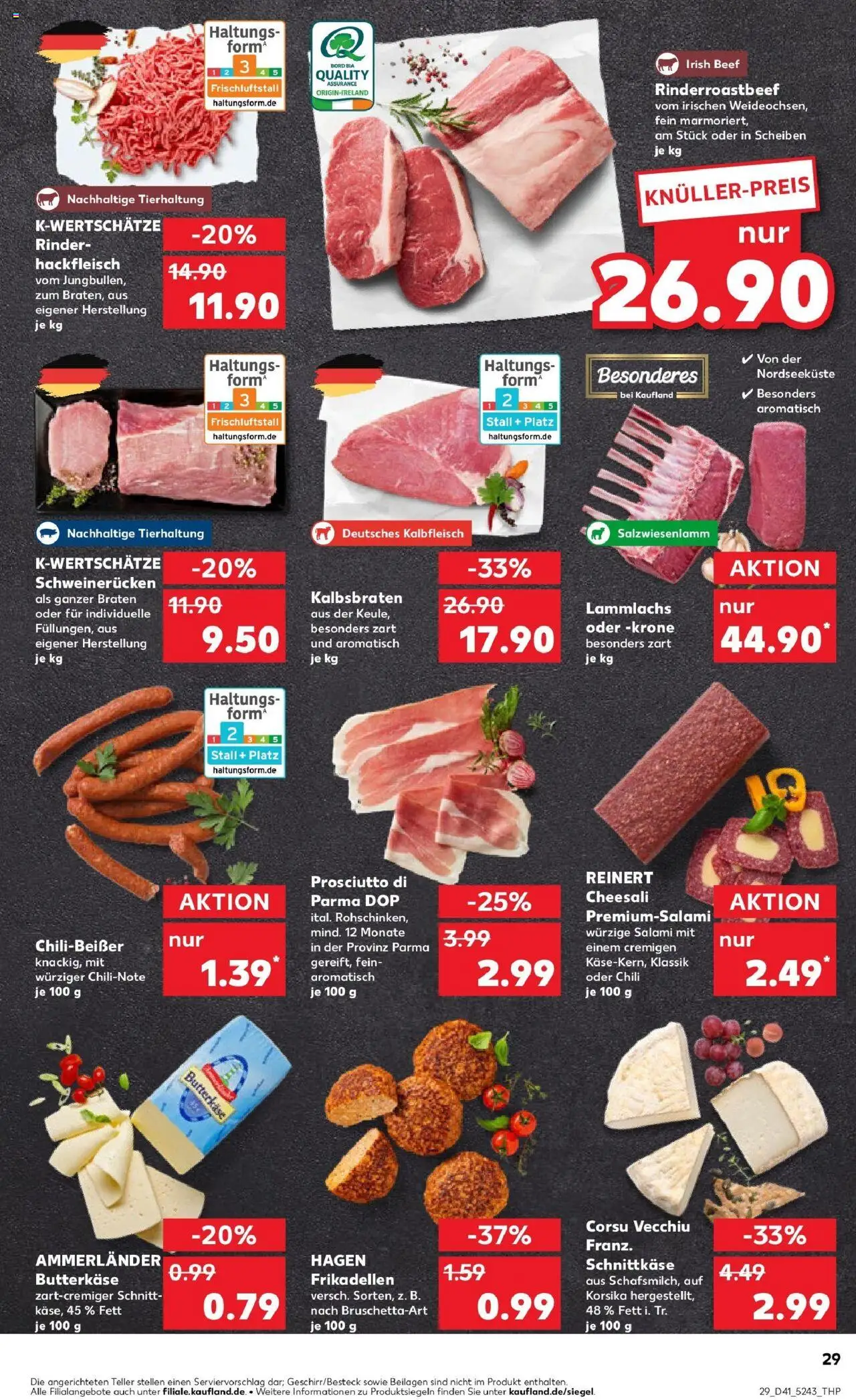 Kaufland prospekt Weiterstadt	 – gültig ab 13.10.2025 | Seite: 29 | Produkte: Butter, Chili, Schweinerucken, Salami