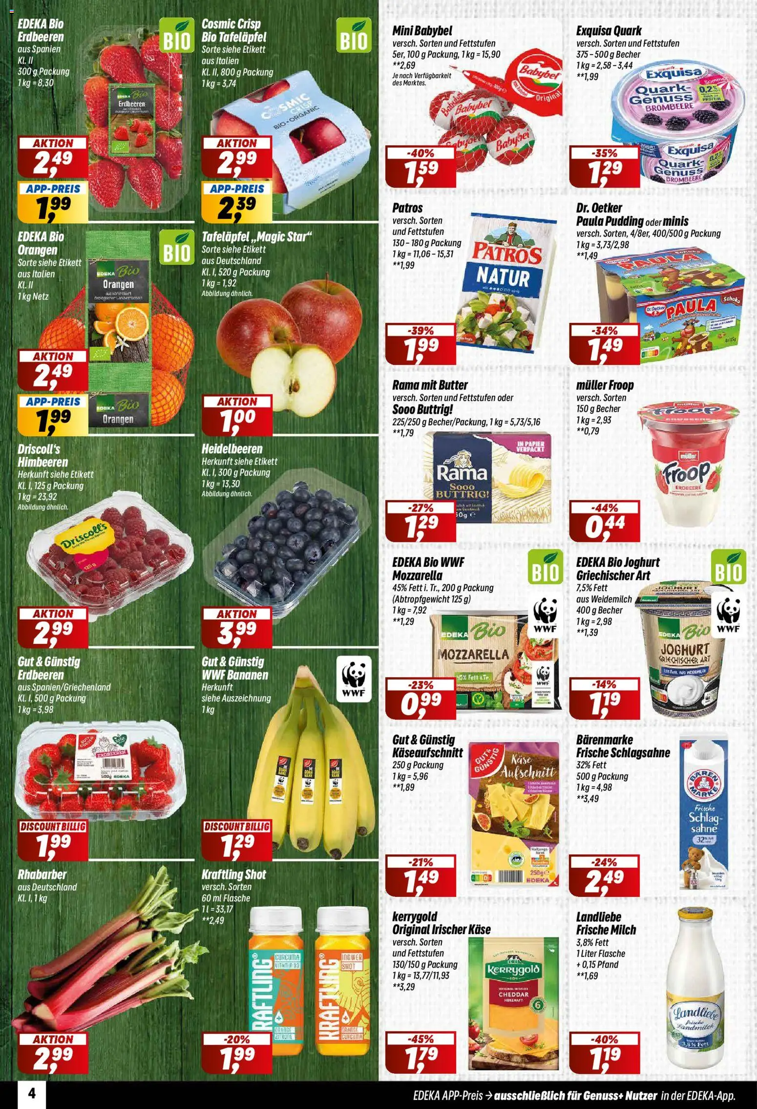 Simmel Prospekt 	 – gültig ab 07.04.2026 | Seite: 4 | Produkte: Froop, Schlagsahne, Butter, Orangen