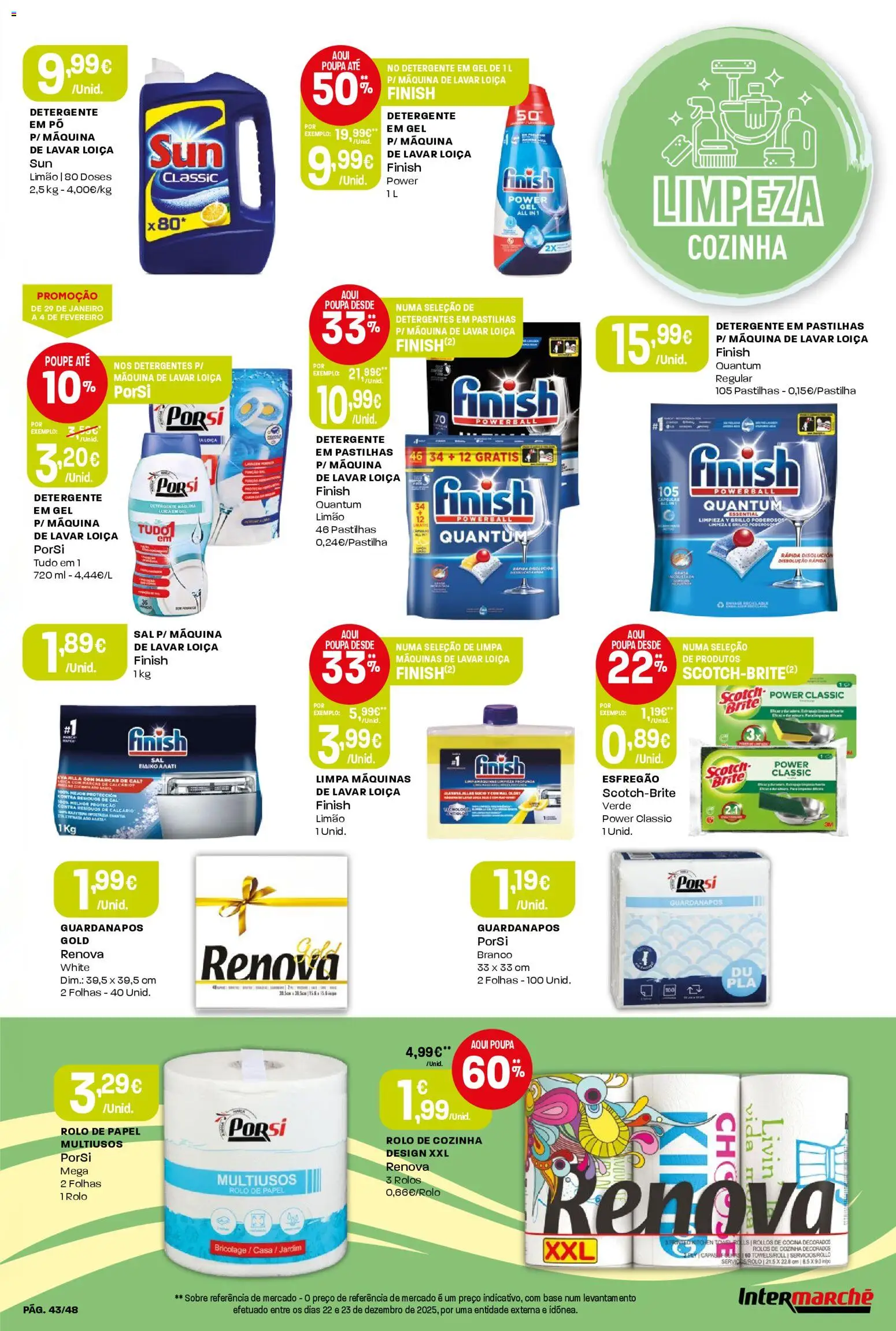 Intermarché folheto │ válido de 29.01.2026 | Página: 43 | Produtos: Máquina de lavar, Pó, Base, Sal