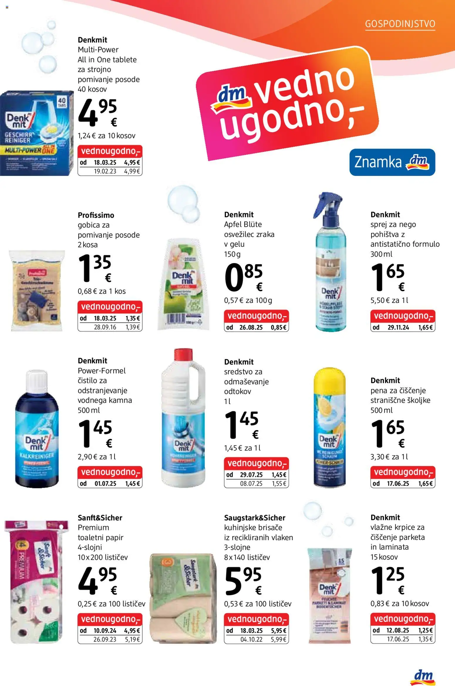 Novi DM Drogerie Markt katalog ponudbe – veljaven od 05.01.2026 | Stran: 27 | Izdelki: Školjke, Kos, Gobica, Kuhinjske brisače