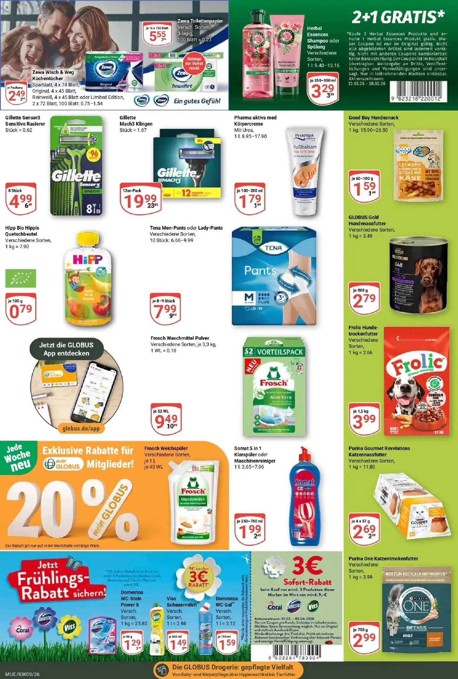 Globus Prospekt Mühldorf – gültig ab 23.02.2026 | Seite: 17 | Produkte: Rasierer, Käse, Zewa, Toilettenpapier