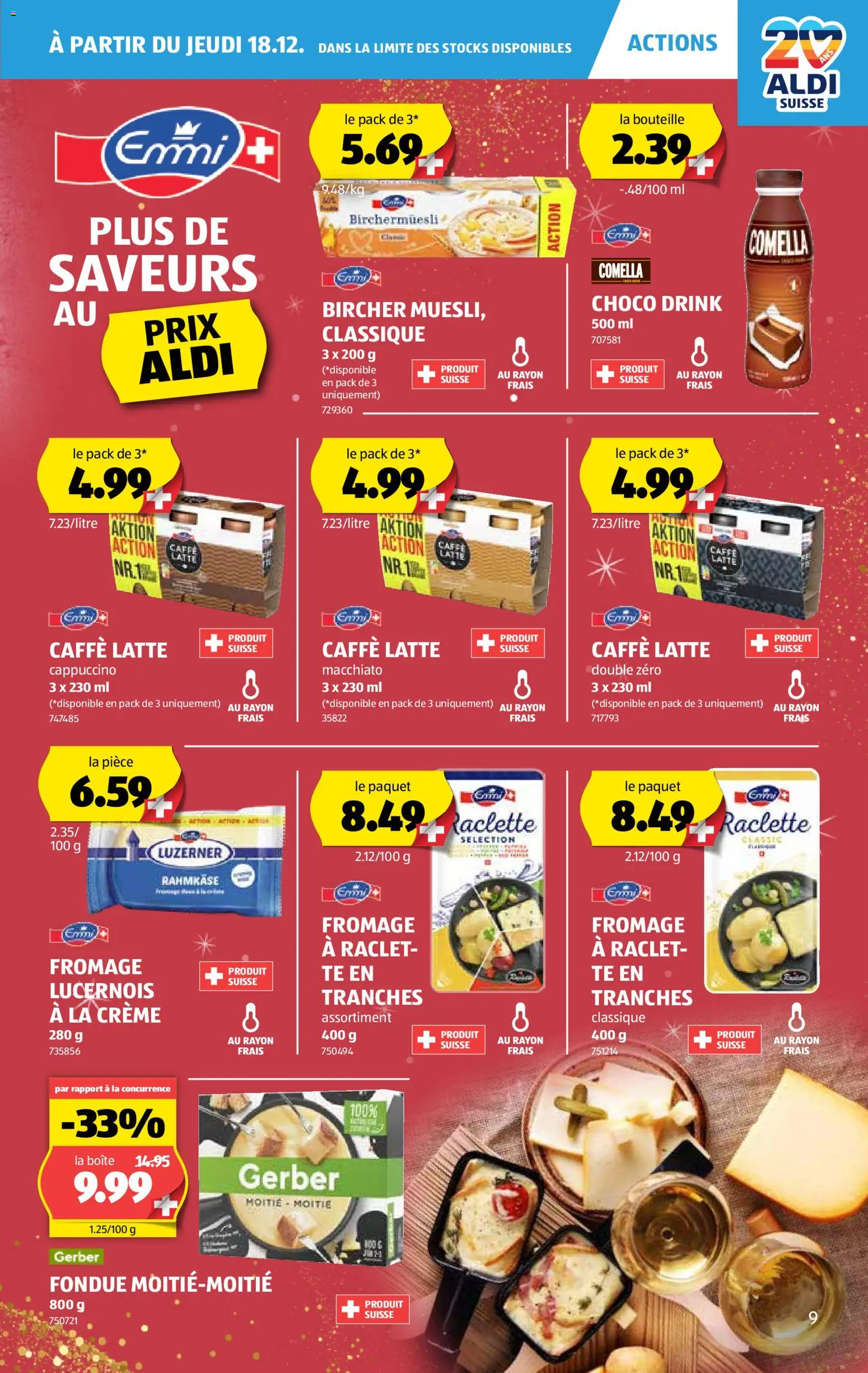 Aldi Aktionen FR – gültig ab 18.12.2025 | Seite: 10 | Produkte: Raclette, Fondue, Creme