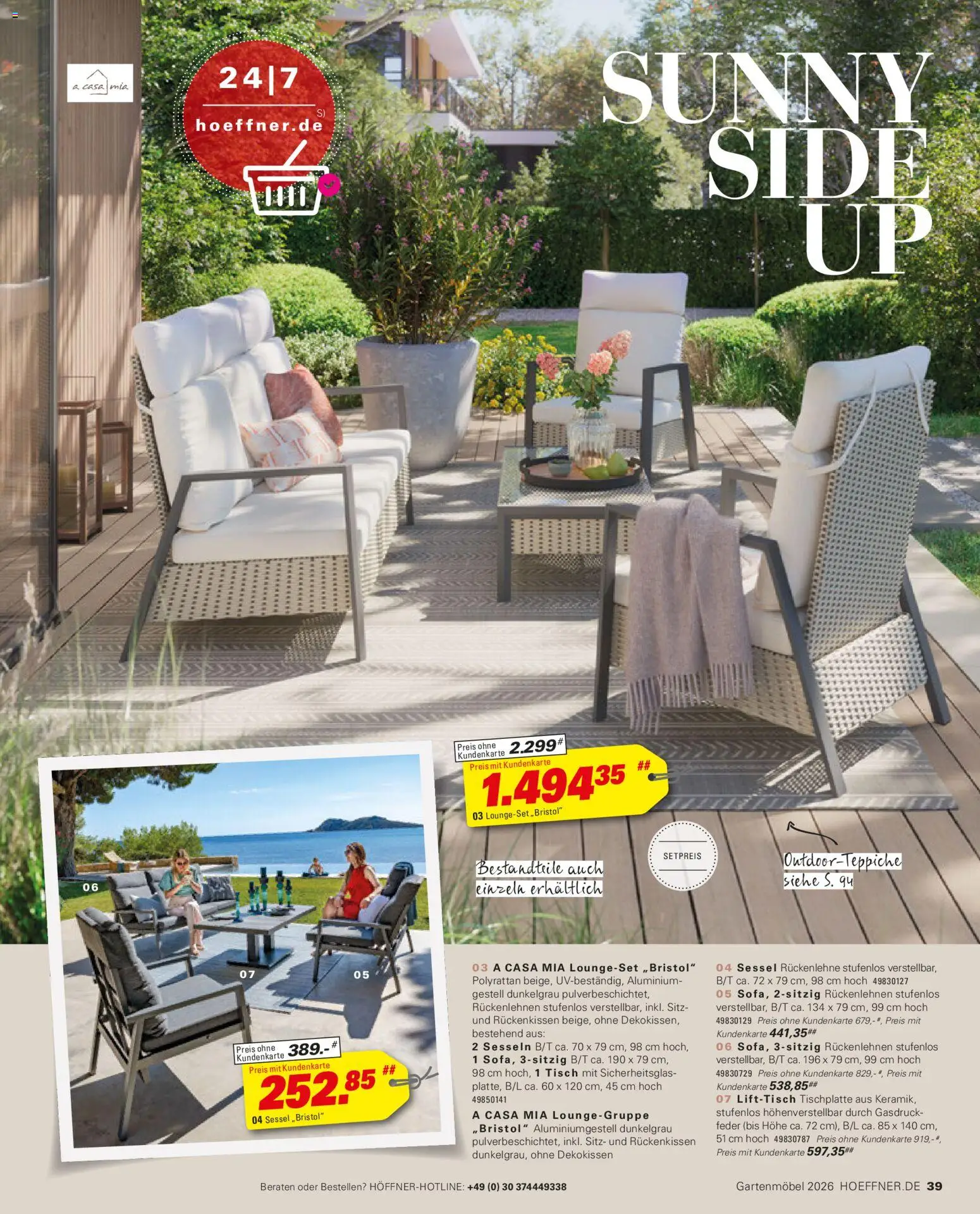 Höffner Prospekt Gartenmöbel – gültig ab 27.03.2026 | Seite: 39 | Produkte: Sessel, Tisch, Gartenmöbel