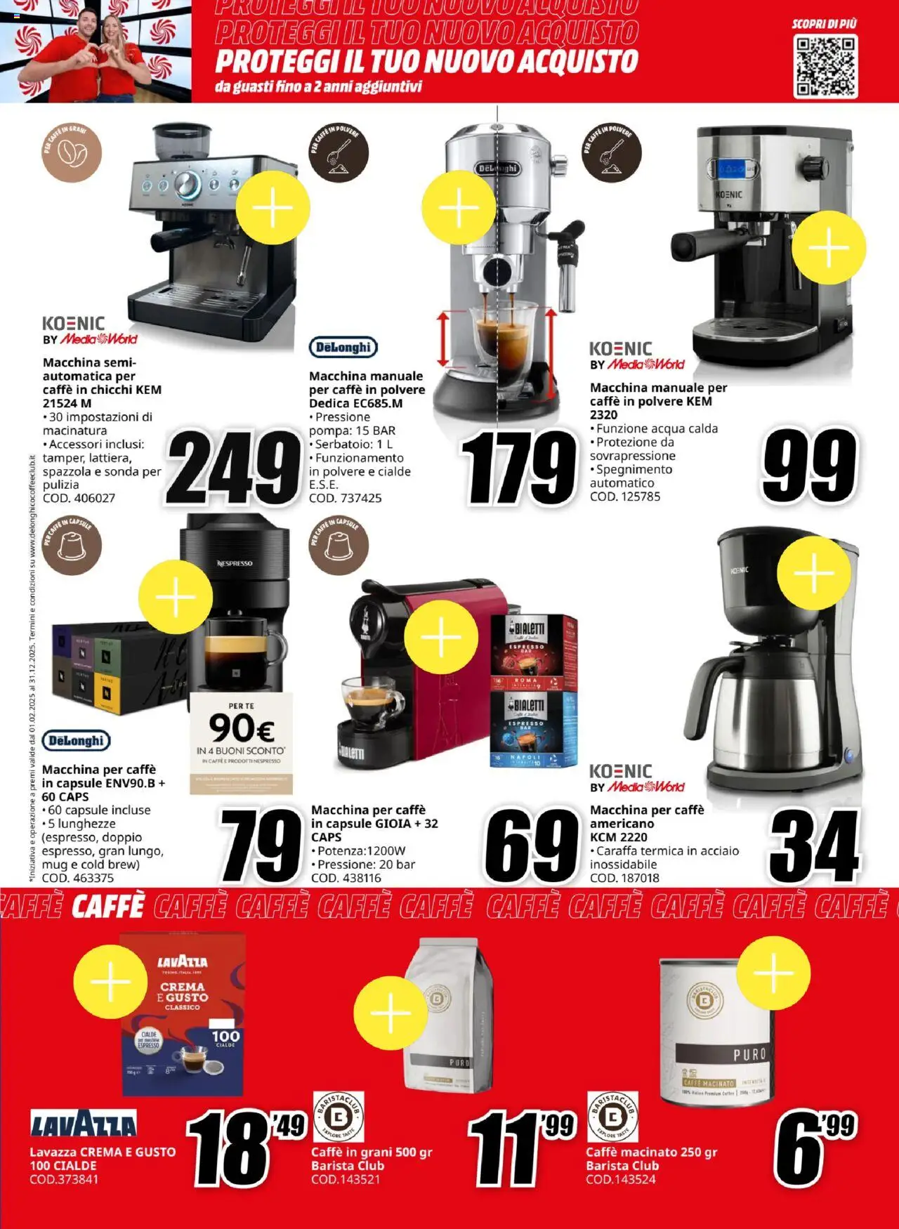 Volantino Media World del 10.09.2025 | Pagina: 5 | Prodotti: Spazzola, Caraffa, Tè, Caffè in grani