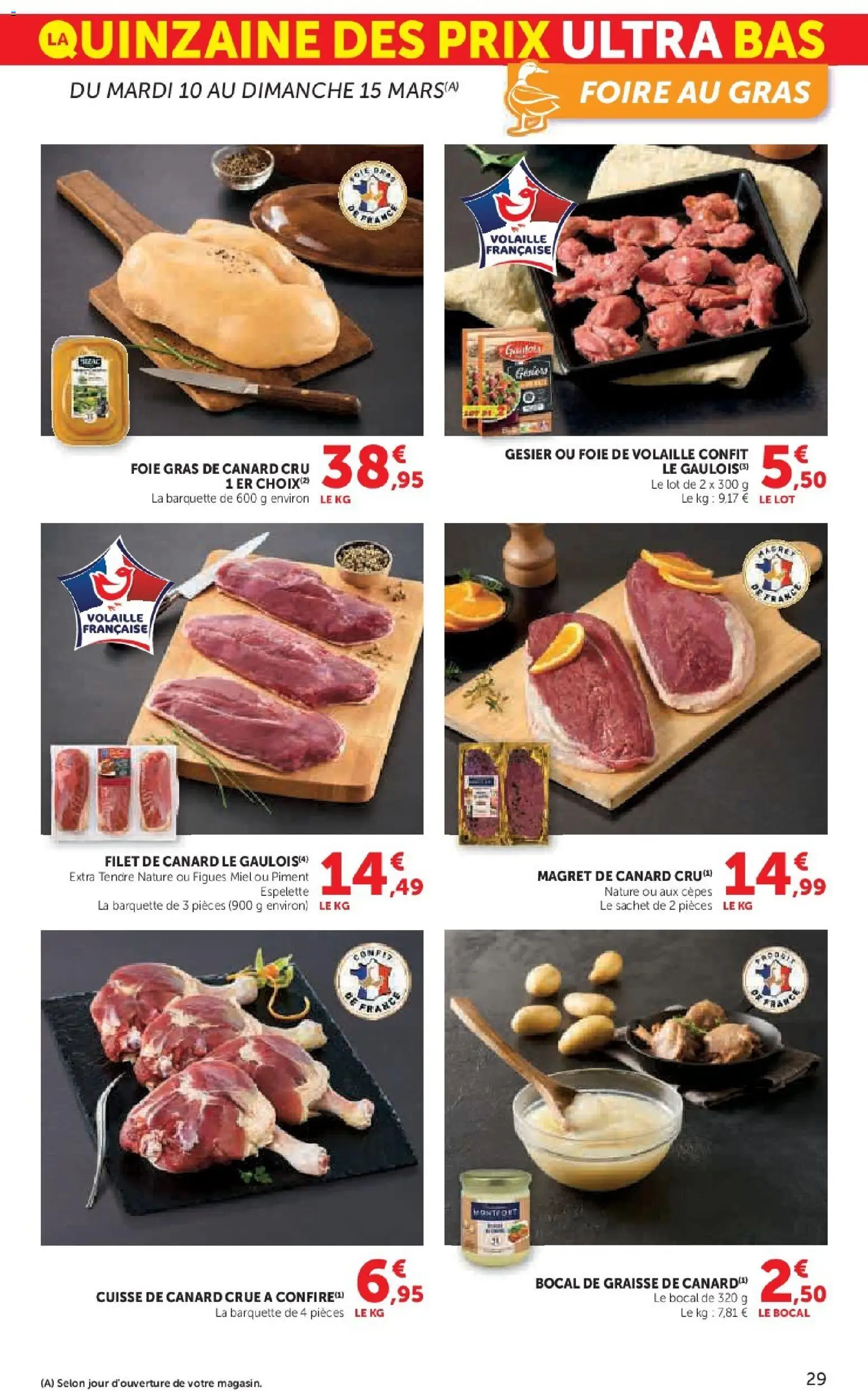 {H1} | Page: 29 | Produits: Magret de canard, Volaille, Piment, Gésier