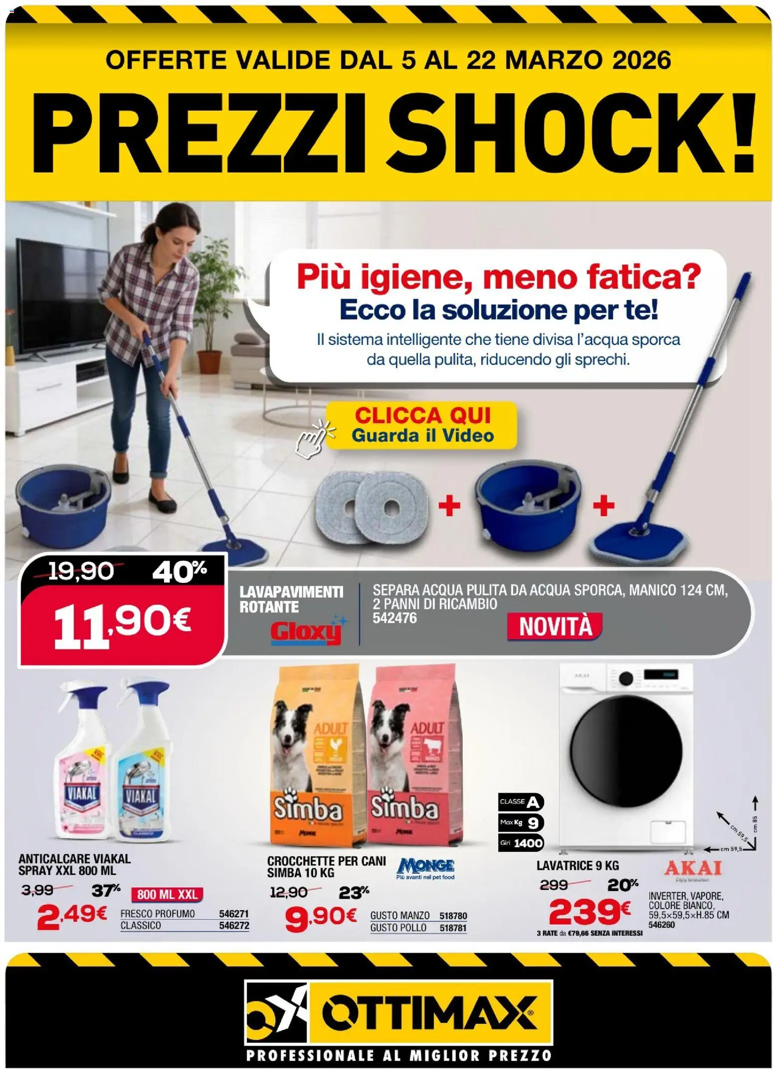 Volantino Ottimax del 05.03.2026 | Pagina: 9 | Prodotti: Pollo, Anticalcare, Acqua, Crocchette