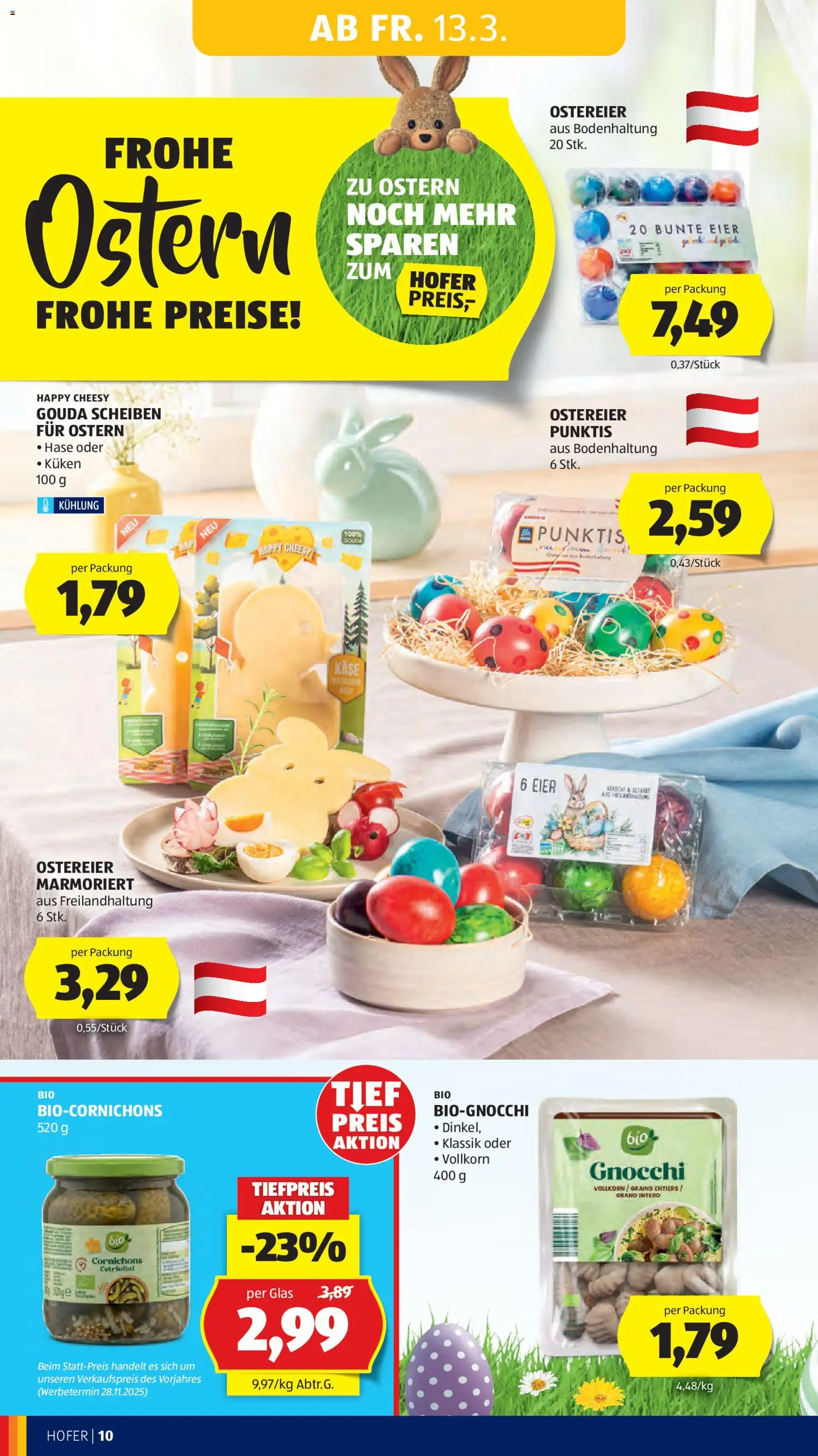 Hofer Flugblatt gültig ab 11.03.2026 | Seite: 12 | Produkte: Käse, Eier