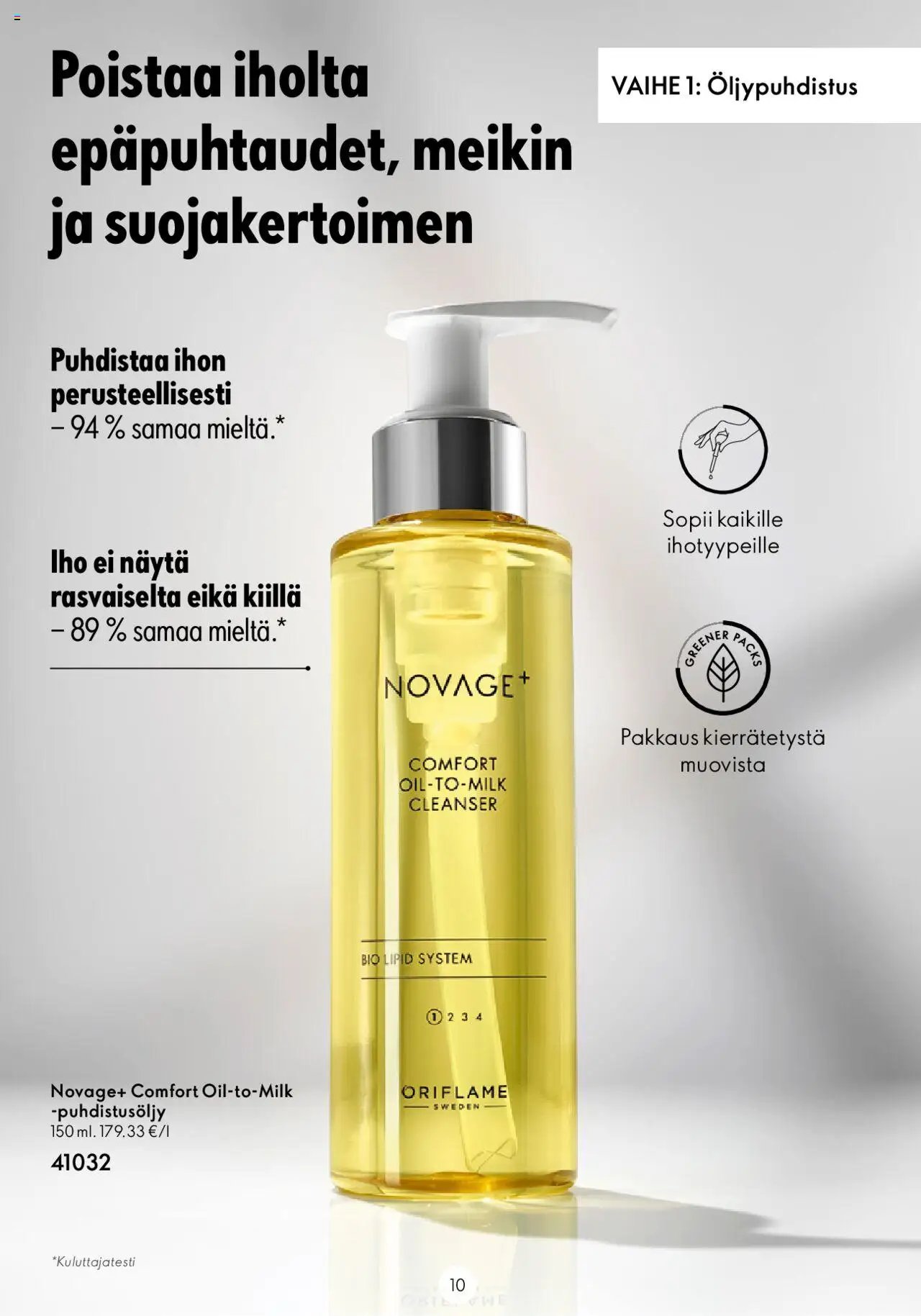 Oriflame Novage+ – voimassa 25.01.2024 alkaen | Sivu: 10