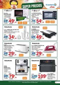 Vista previa E.Leclerc folleto válido desde el 20.10.2025 | Página: 7 | Productos: Cafetera, Batidora, Tostador, Freidora