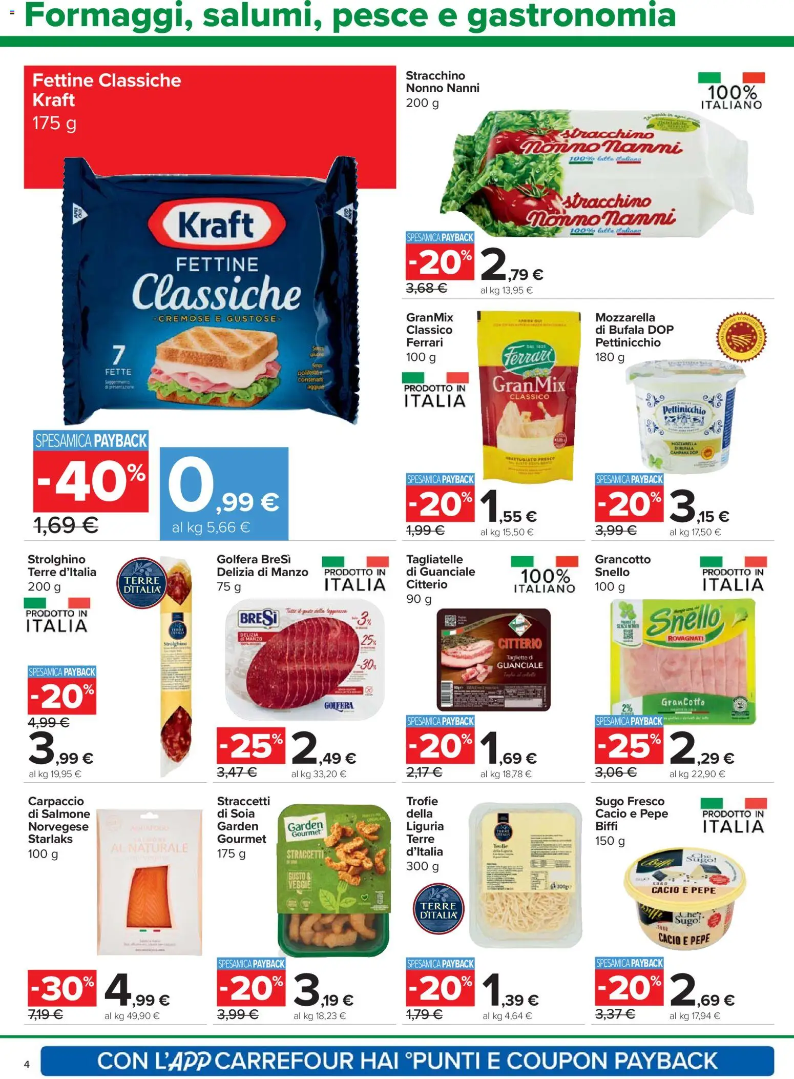 Volantino Carrefour del 08.04.2026 | Pagina: 4 | Prodotti: Tagliatelle, Manzo, Sugo, Guanciale