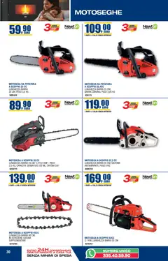 Anteprima del volantino Bricofer Autunno Inverno catalogo valido a partire dal 22.10.2025 | Pagina: 30 | Prodotti: Motosega