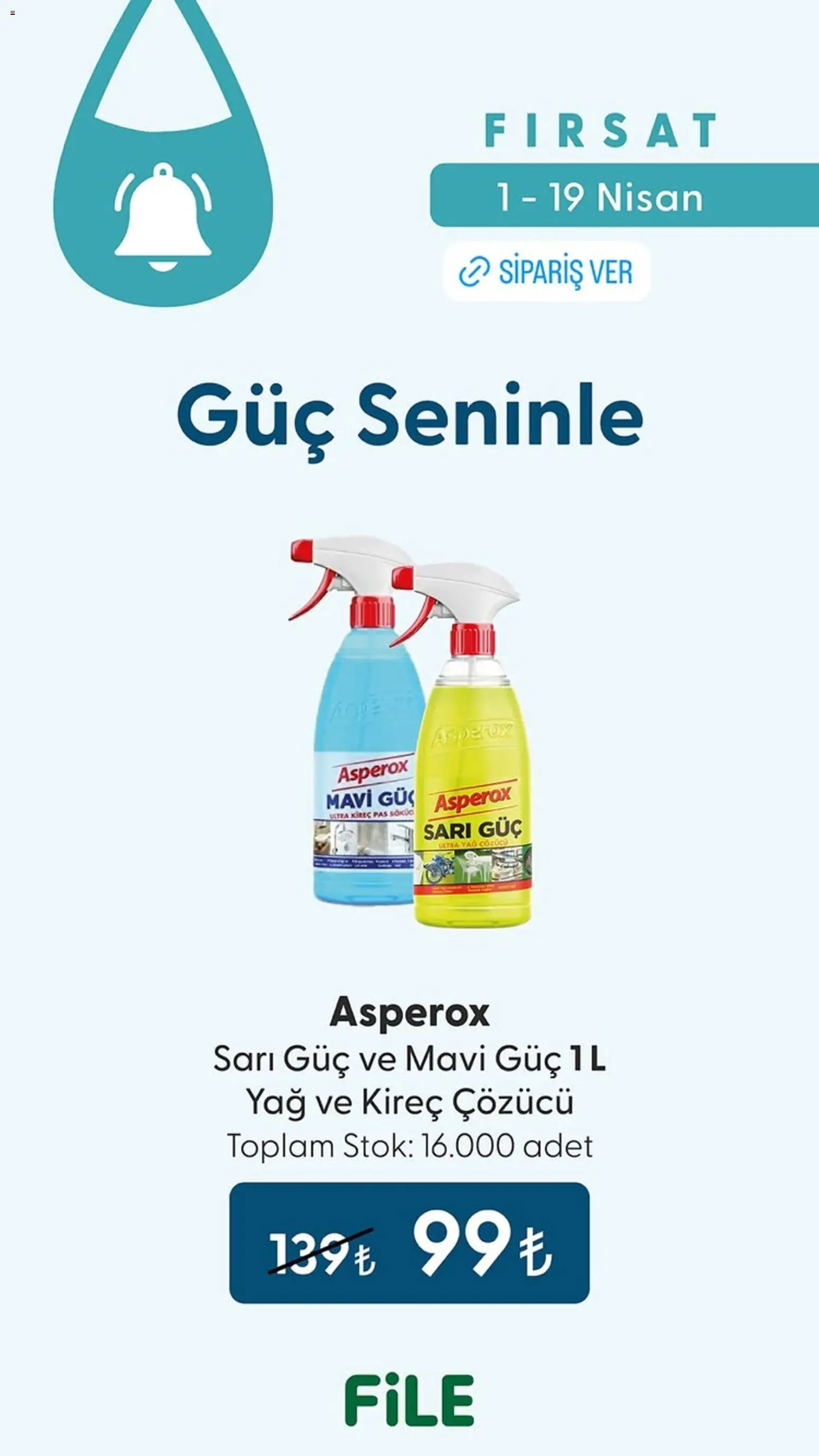 File Market İndirim - 01.04.2026 tarihinden itibaren geçerlidir | Sayfa: 1 | Ürünler: Kireç çözücü, Yağ, Yağ çözücü
