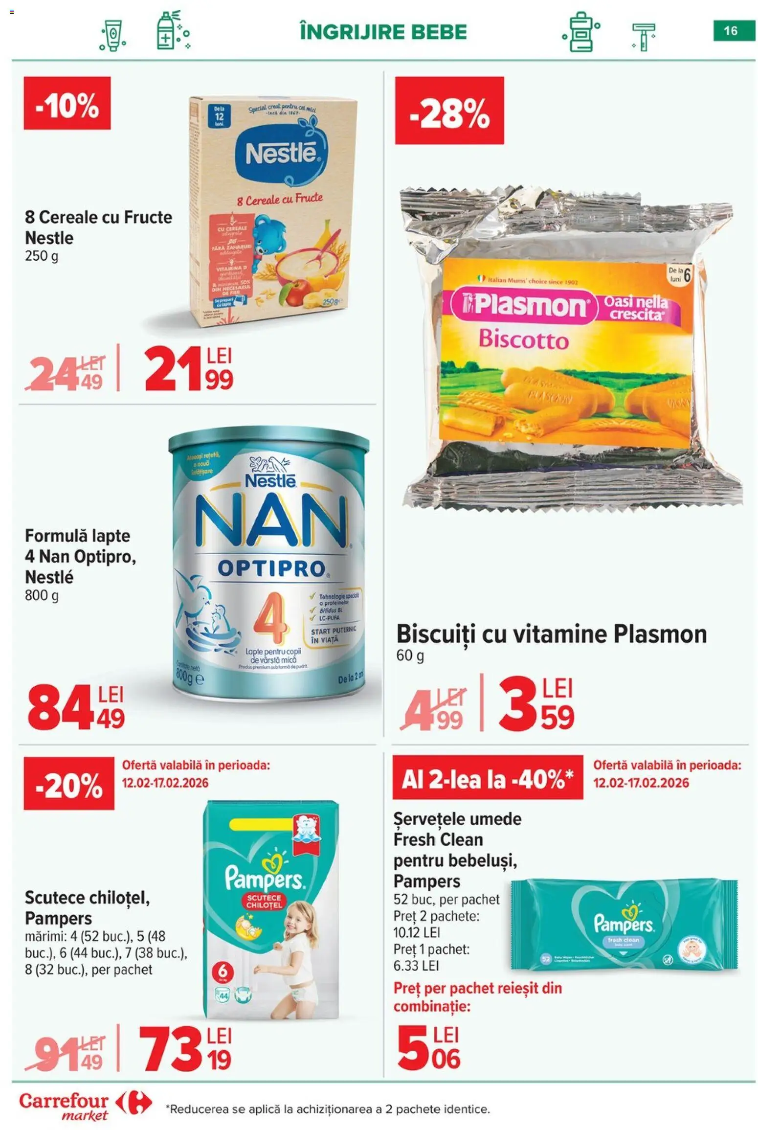 Noul catalog Carrefour – valabil de la 04.02.2026 | Pagină: 17 | Produse: Zmeură, Köpek Sabunu, Ice tea, Apă