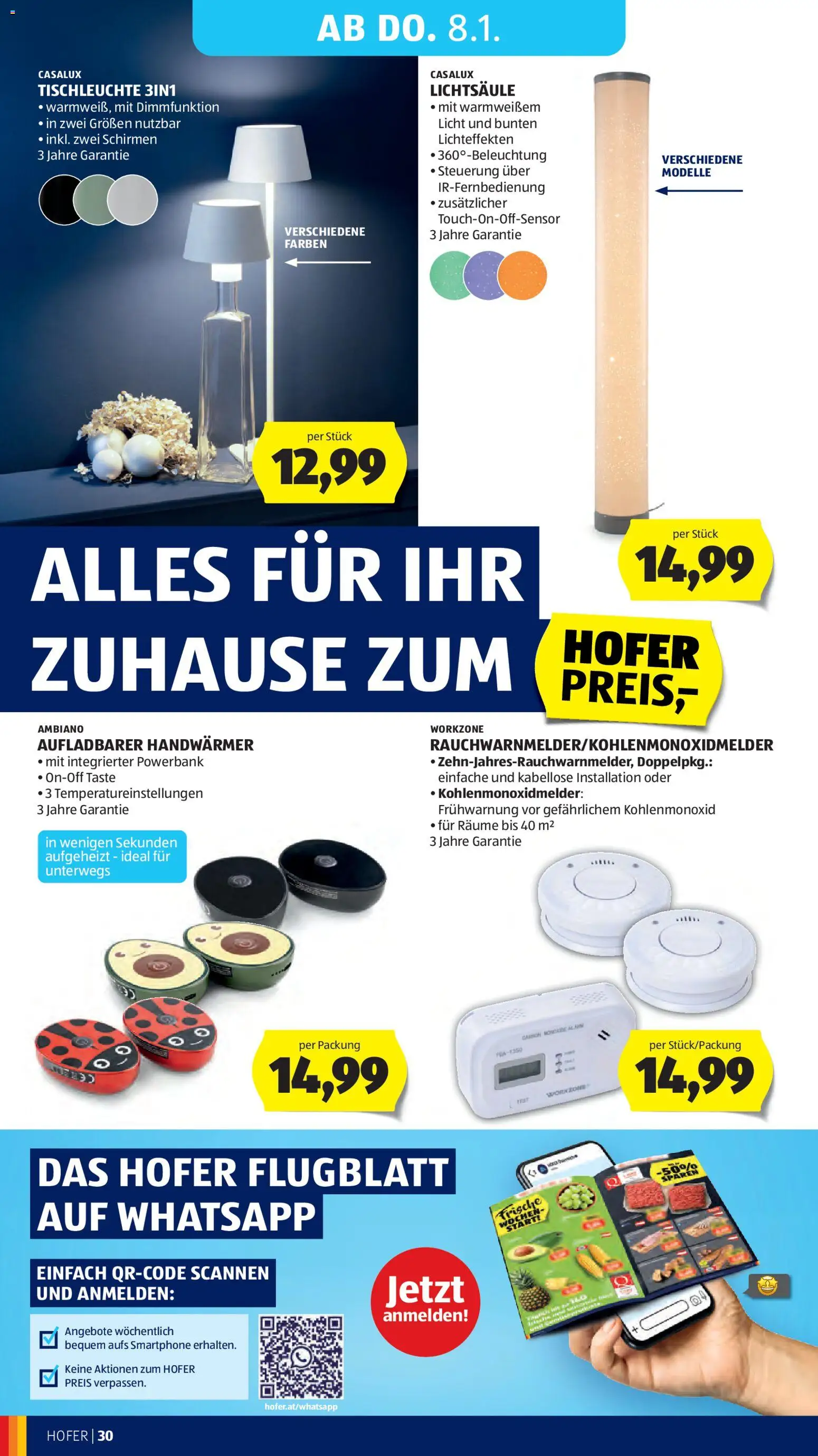 Hofer AT akciós ujság - amely érvényes a következő dátumtól: 02.01.2026 | Oldal: 34 | Termékek: Powerbank, Smartphone