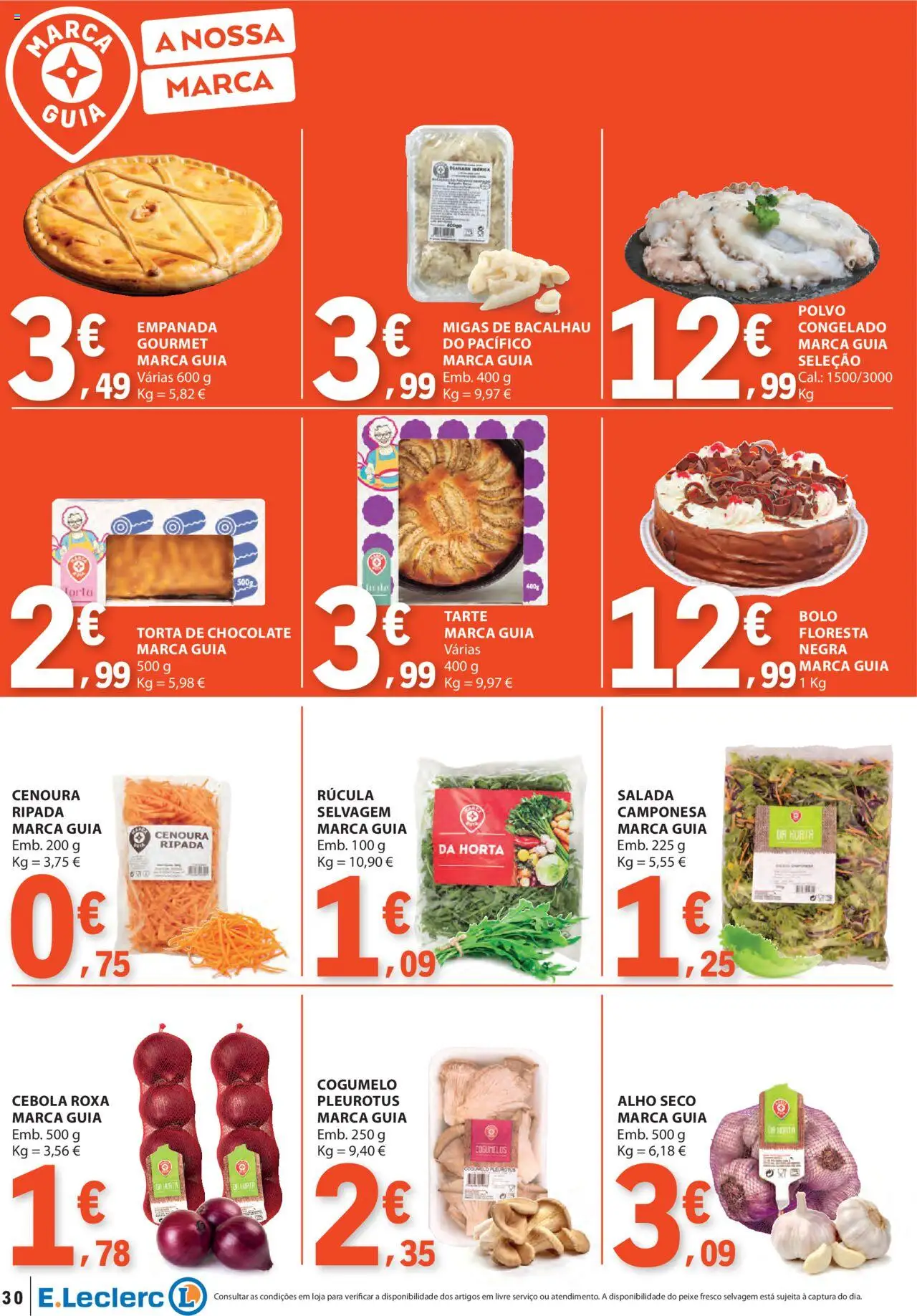 E.Leclerc - Folheto Semanal │ válido de 26.06.2025 | Página: 30 | Produtos: Bolo, Polvo, Tarte, Cenoura