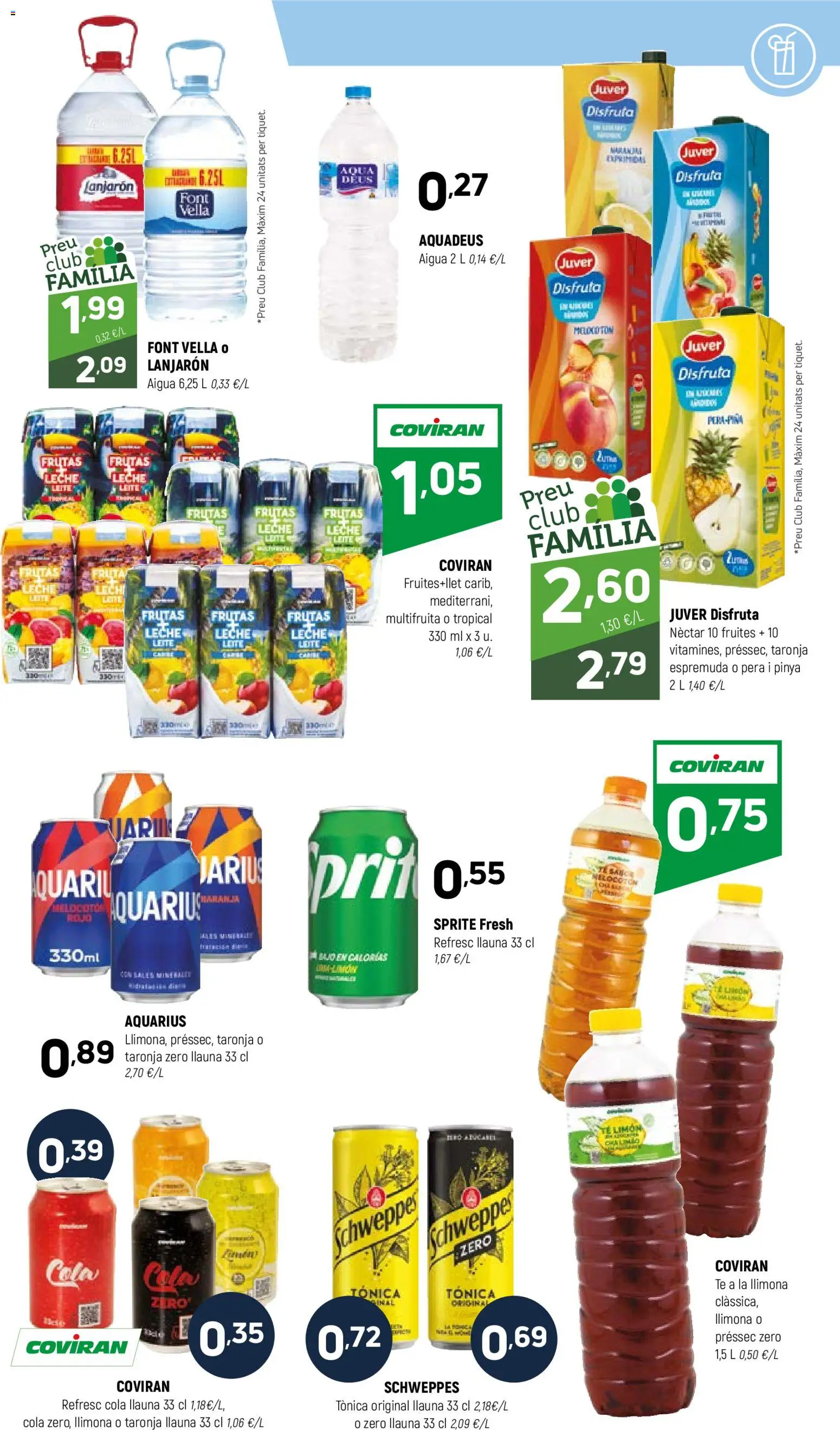 Coviran - Cataluna │ válido desde el 10.03.2026 | Página: 11 | Productos: Leche, Té, Πρίζες, Néctar