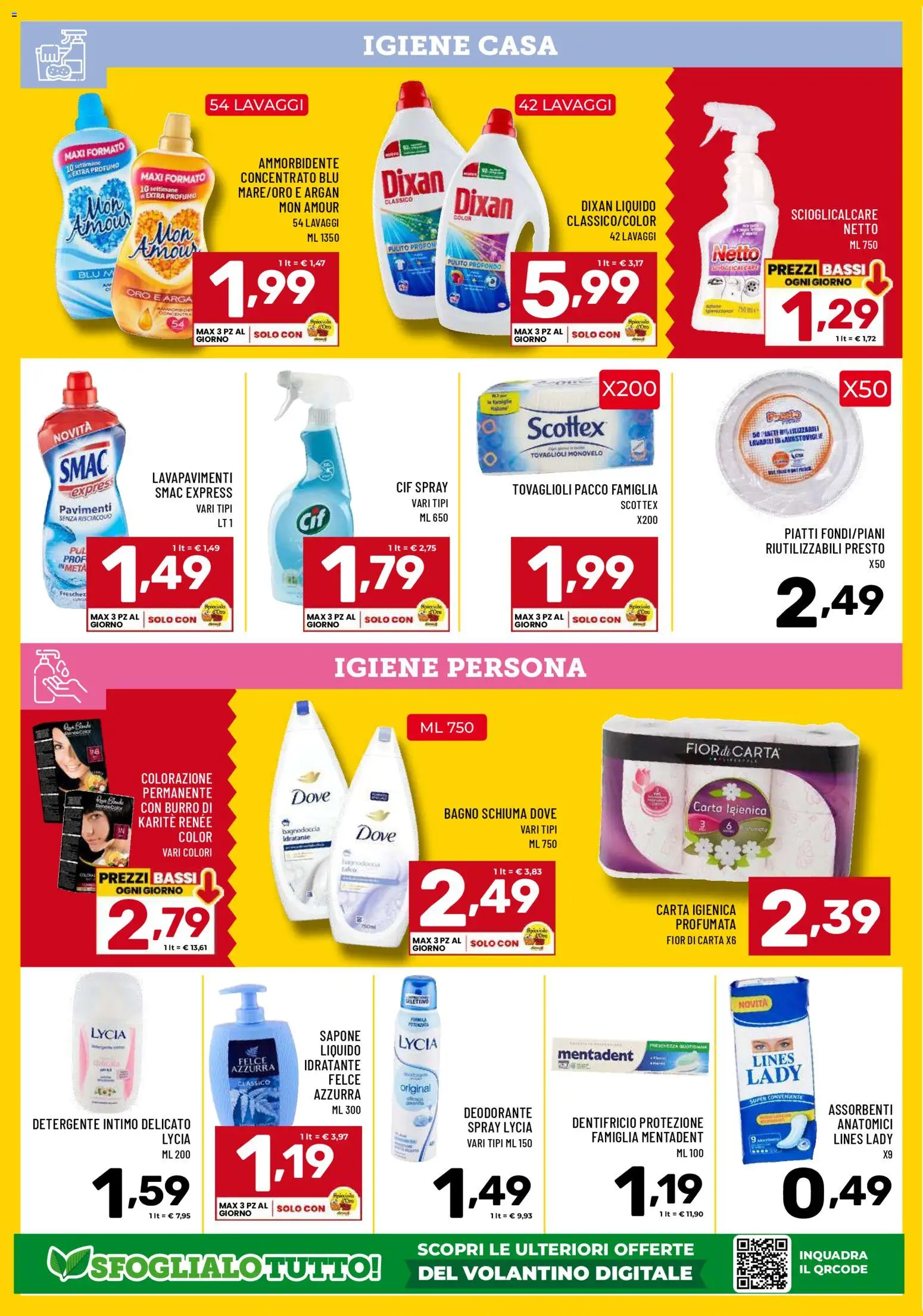 Volantino Il Centesimo del 03.02.2026 | Pagina: 14 | Prodotti: Sapone, Ammorbidente, Detergente intimo, Burro