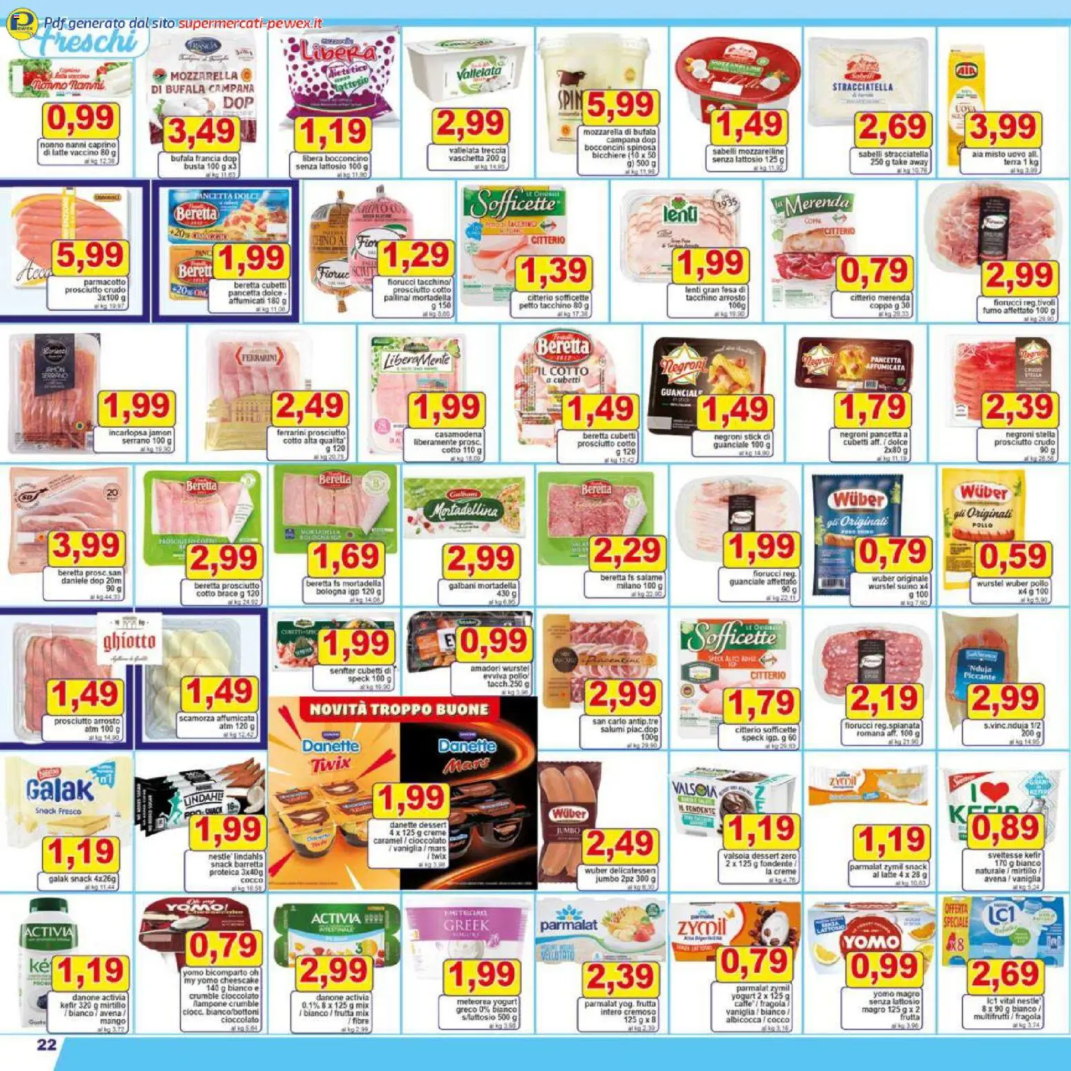 Volantino Pewex del 16.12.2025 | Pagina: 22 | Prodotti: Speck, Frutta, Cocco, Stracciatella