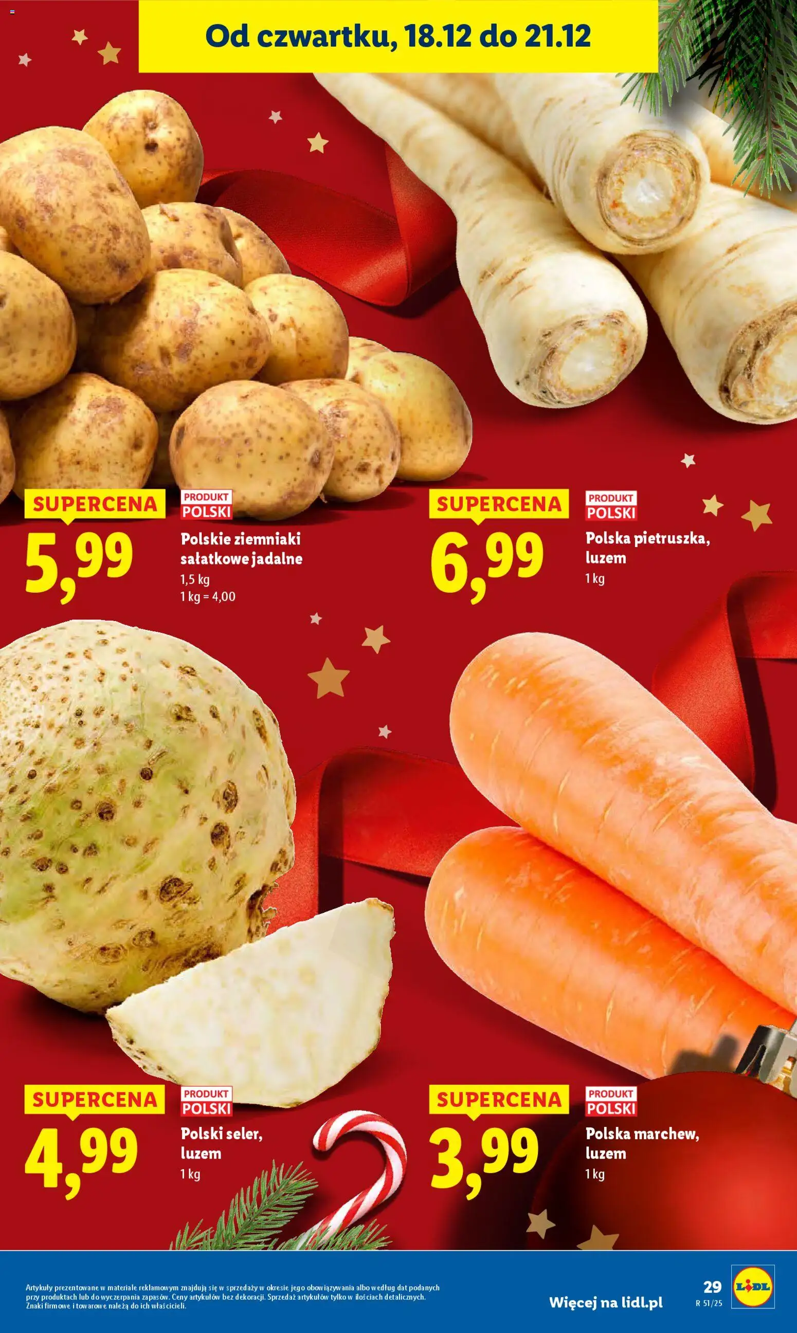 Lidl Gazetka od 18.12.2025 | Strona: 29 | Produkty: Ziemniaki