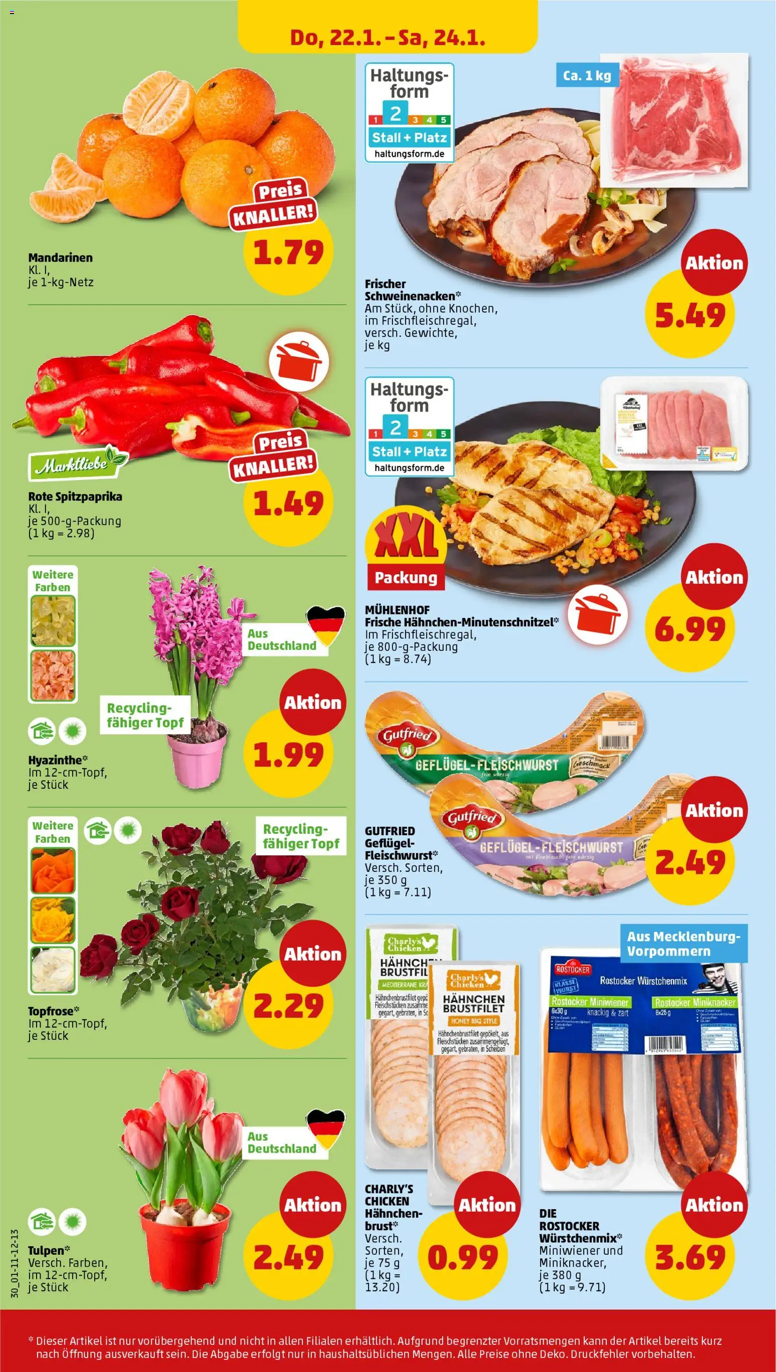 Penny Prospekt 	 – gültig ab 19.01.2026 | Seite: 32 | Produkte: Hahnchen, Mandarinen, Wurst, Knoblauch