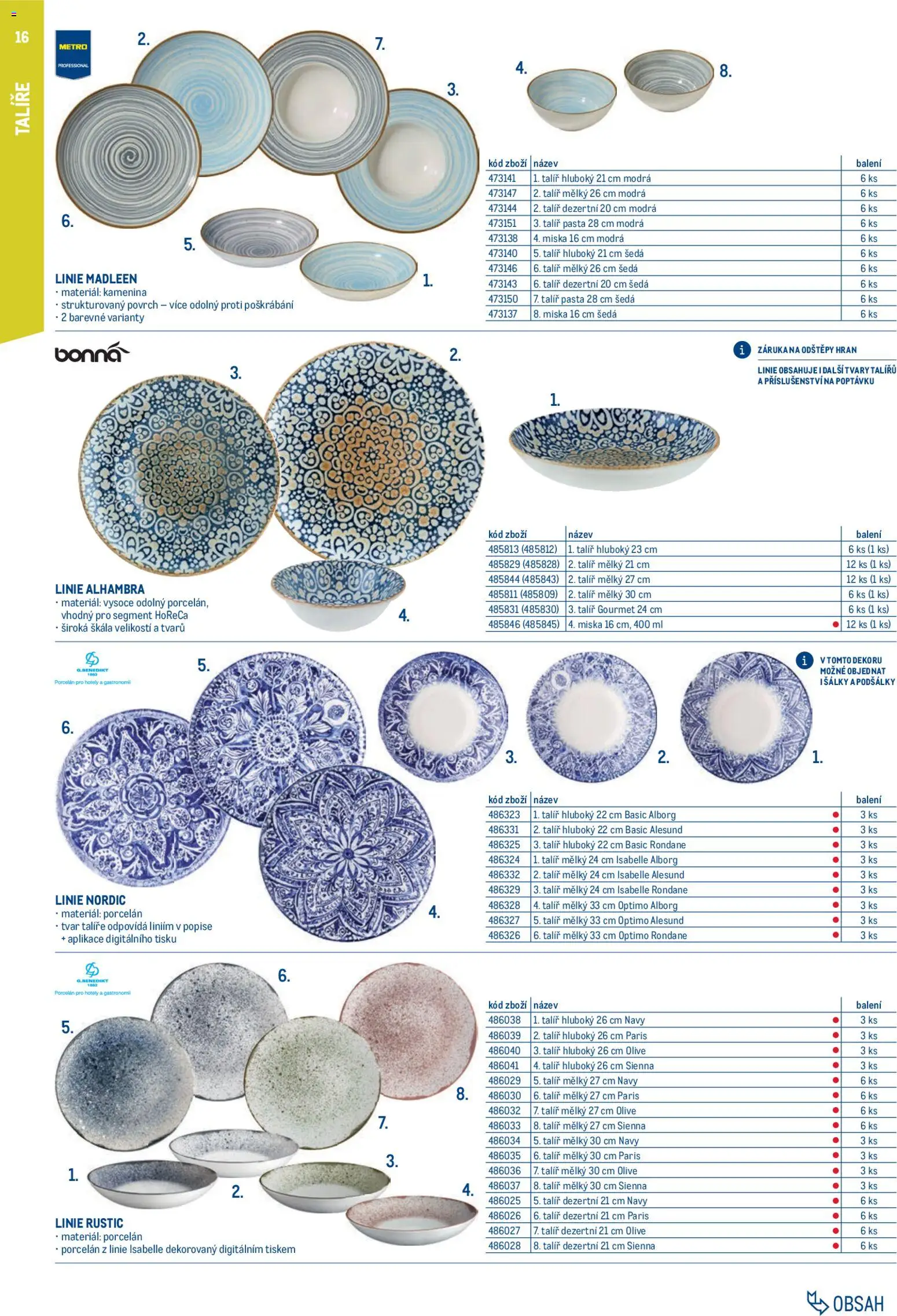 Makro leták - Gastro vybavení a zařízení od 01.02.2026 | Strana: 16 | Produkty: Talíře, Gourmet, Miska, Talíř