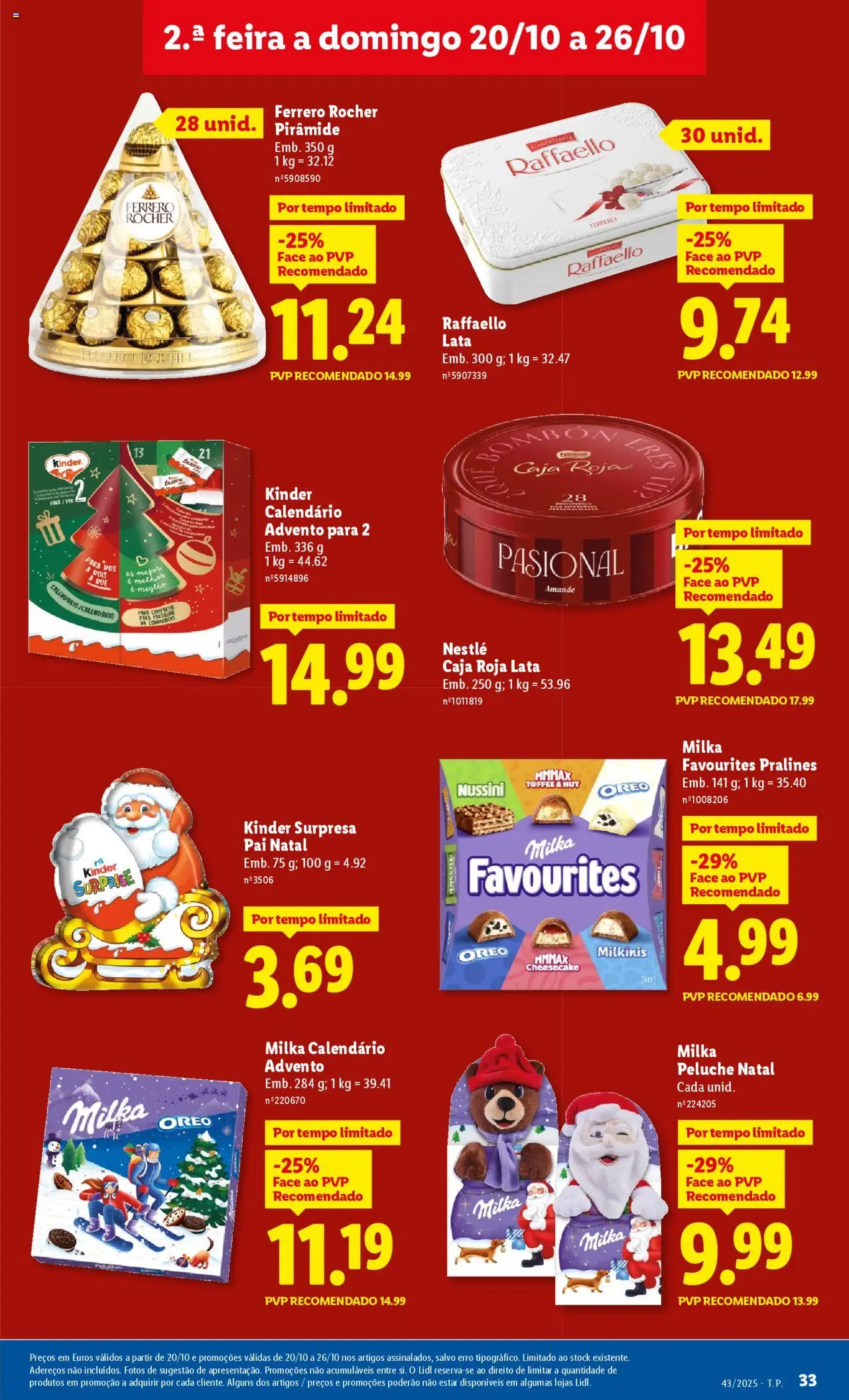 Lidl folheto │ válido de 20.10.2025 | Página: 33 | Produtos: Ferrero rocher, Nestlé, Chocolate